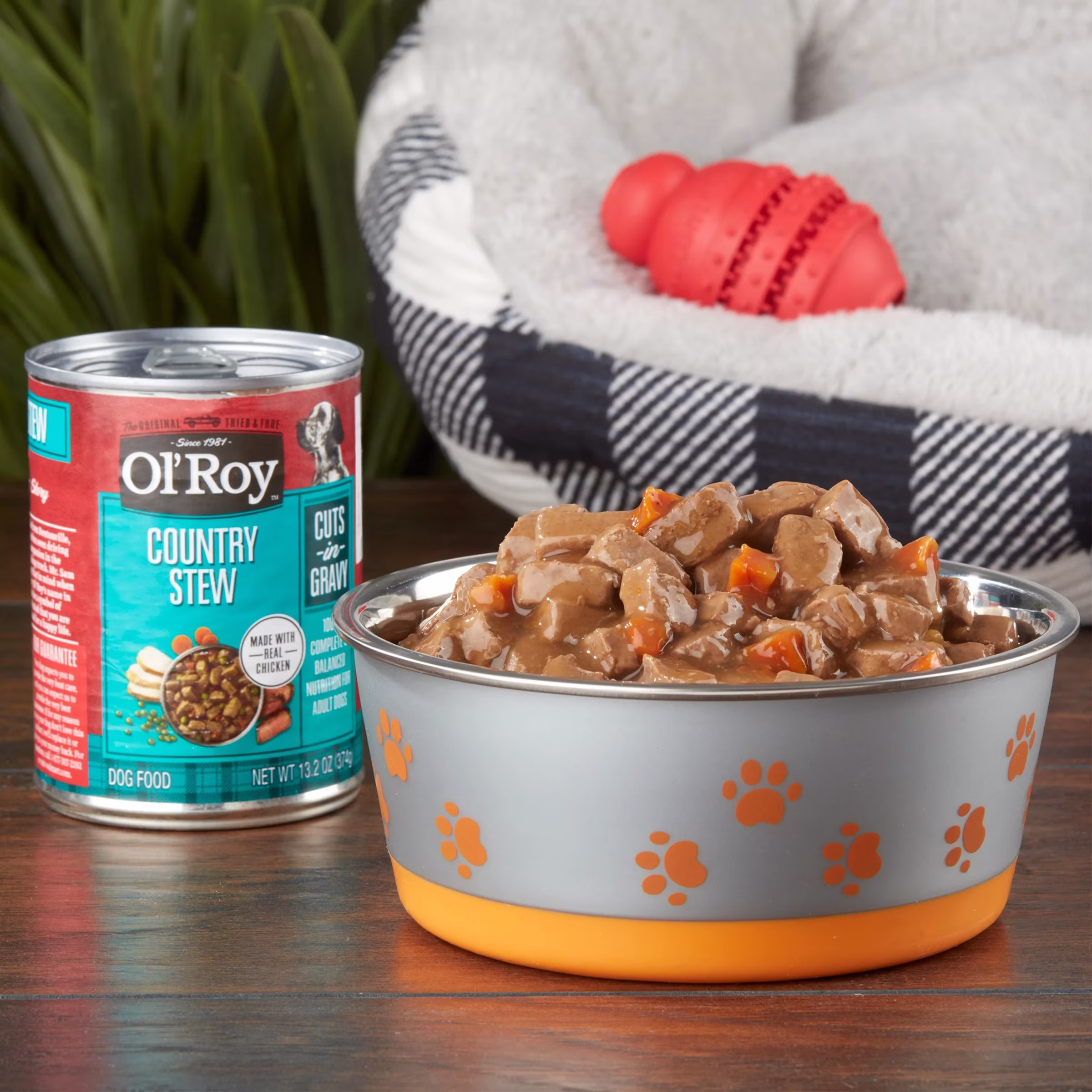 Ol' Roy Country Chicken Stew Flavor Cuts in Gravy Wet Dog Food, 13.2 oz Can