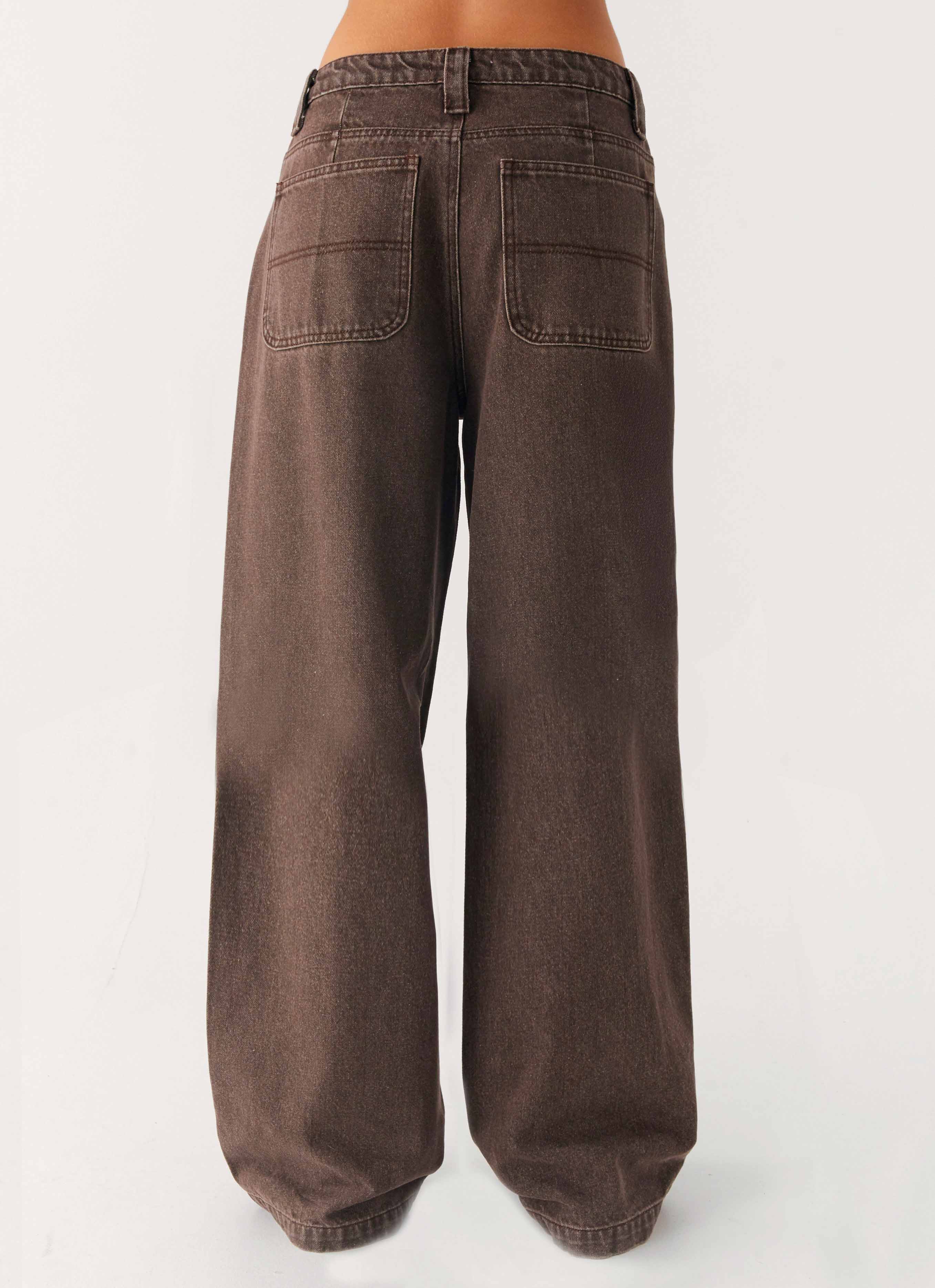 Midwest Low Rise Denim Jeans - Light Wash Chocolate