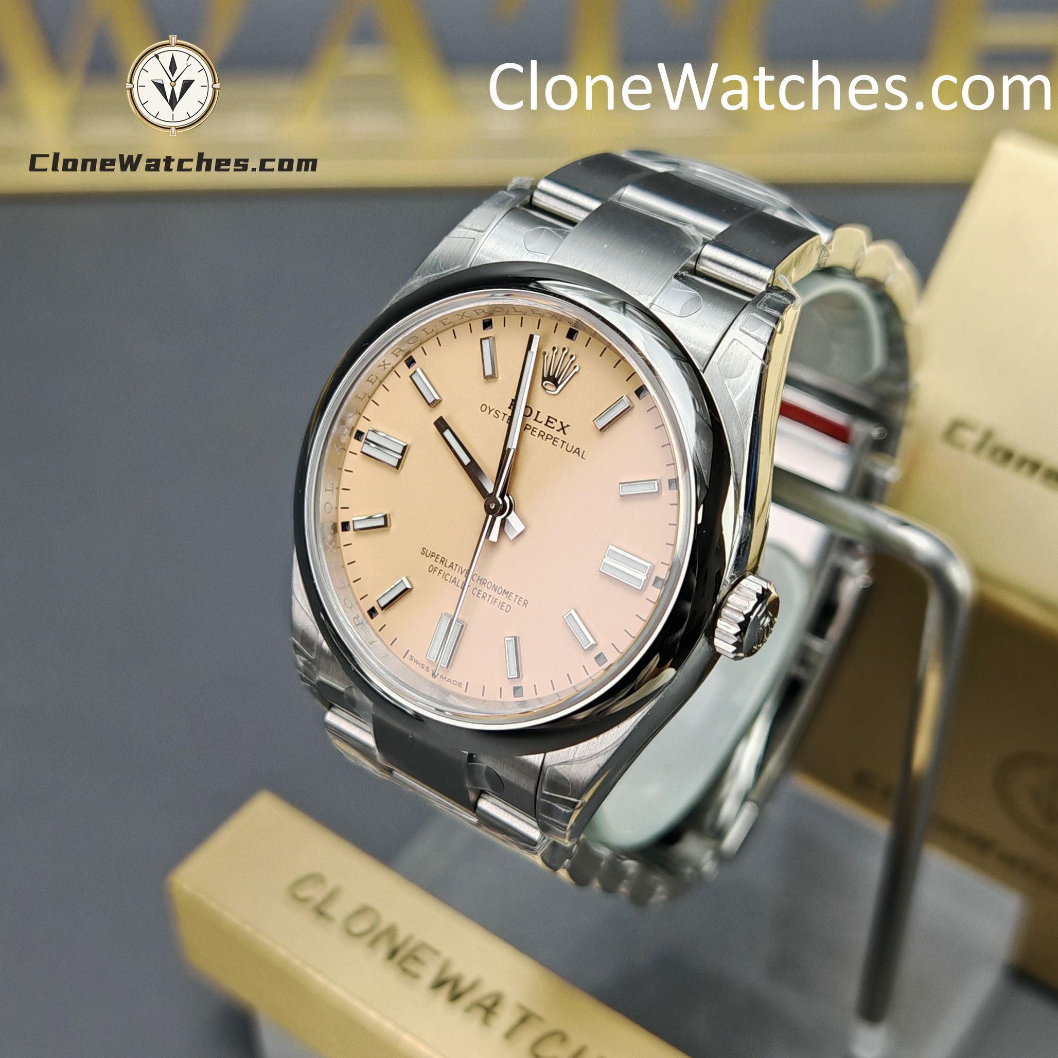 Rolex Super Clone Watches 1:1 Oyster Perpetual Yellow Dial 36mm M126000-0012 3230 Movement