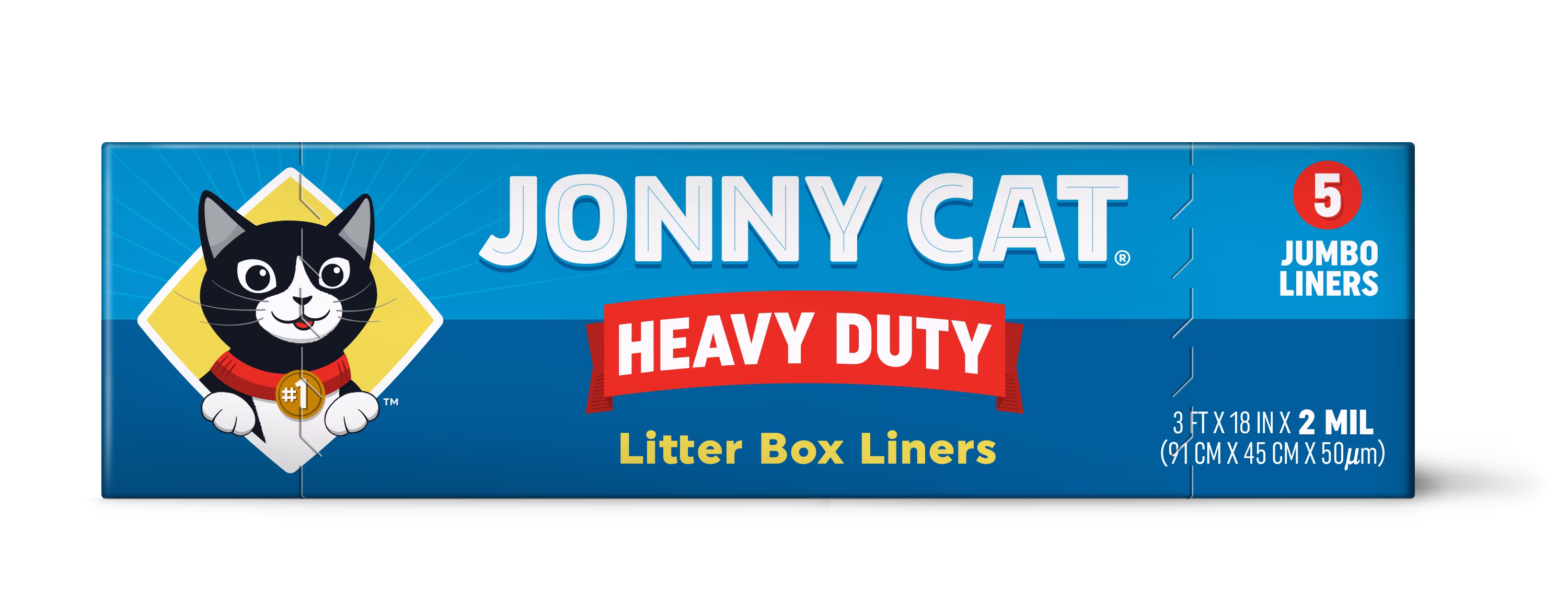 Jonny Cat Heavy Duty Jumbo w/Drawstring Litter Box Liners, 5 ct