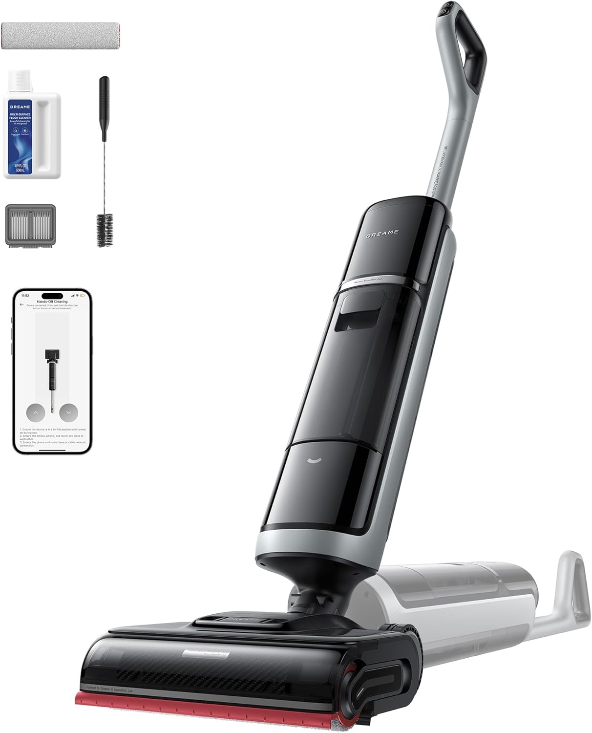 Aspirateur laveur H15 Pro Heat nettoyage sols 85°C bras robotisé IA 22000Pa séchage 5 min contrôle app