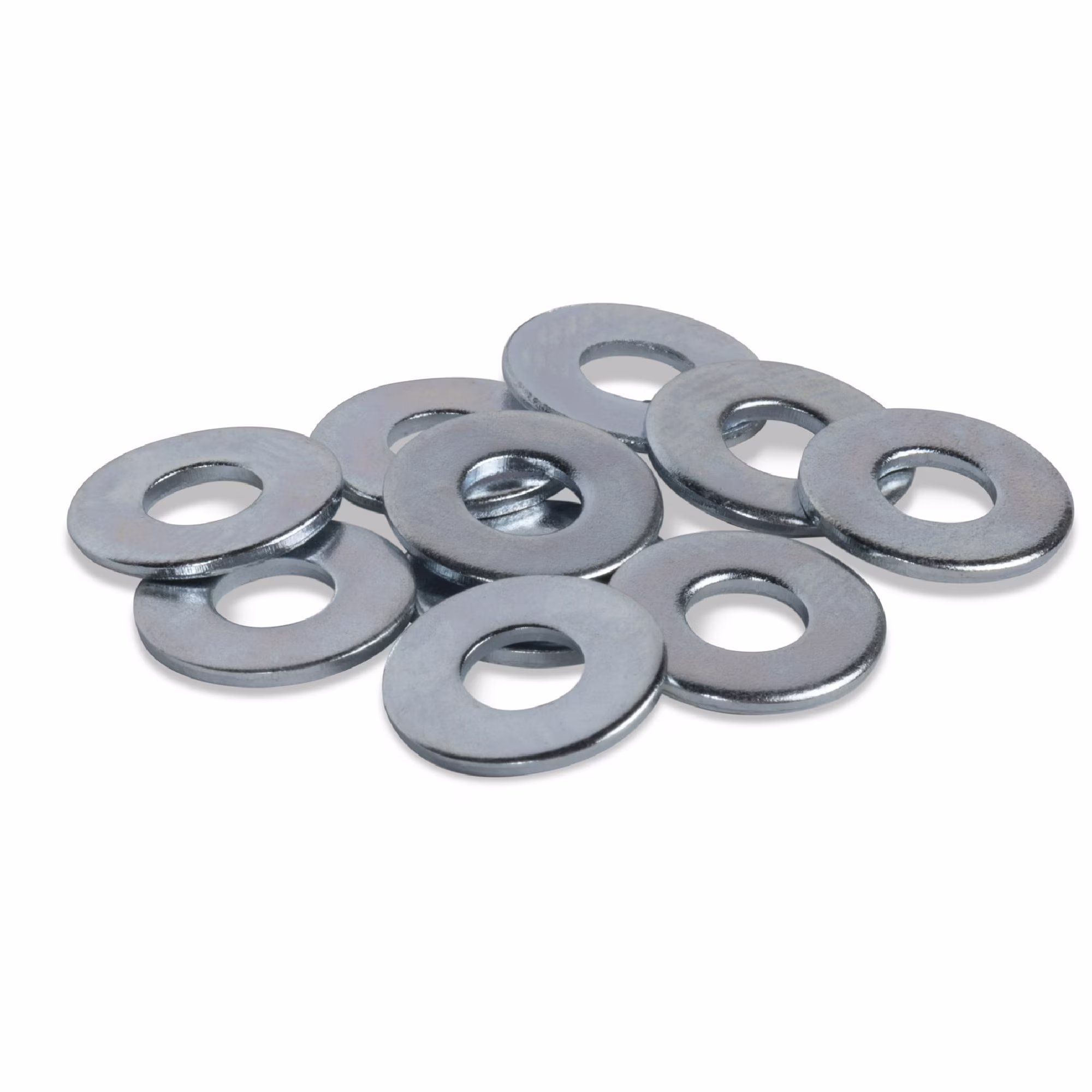 Hillman Flat Washers, #8, Steel, Zinc Finish, USS Washers, Silver, 45 pack