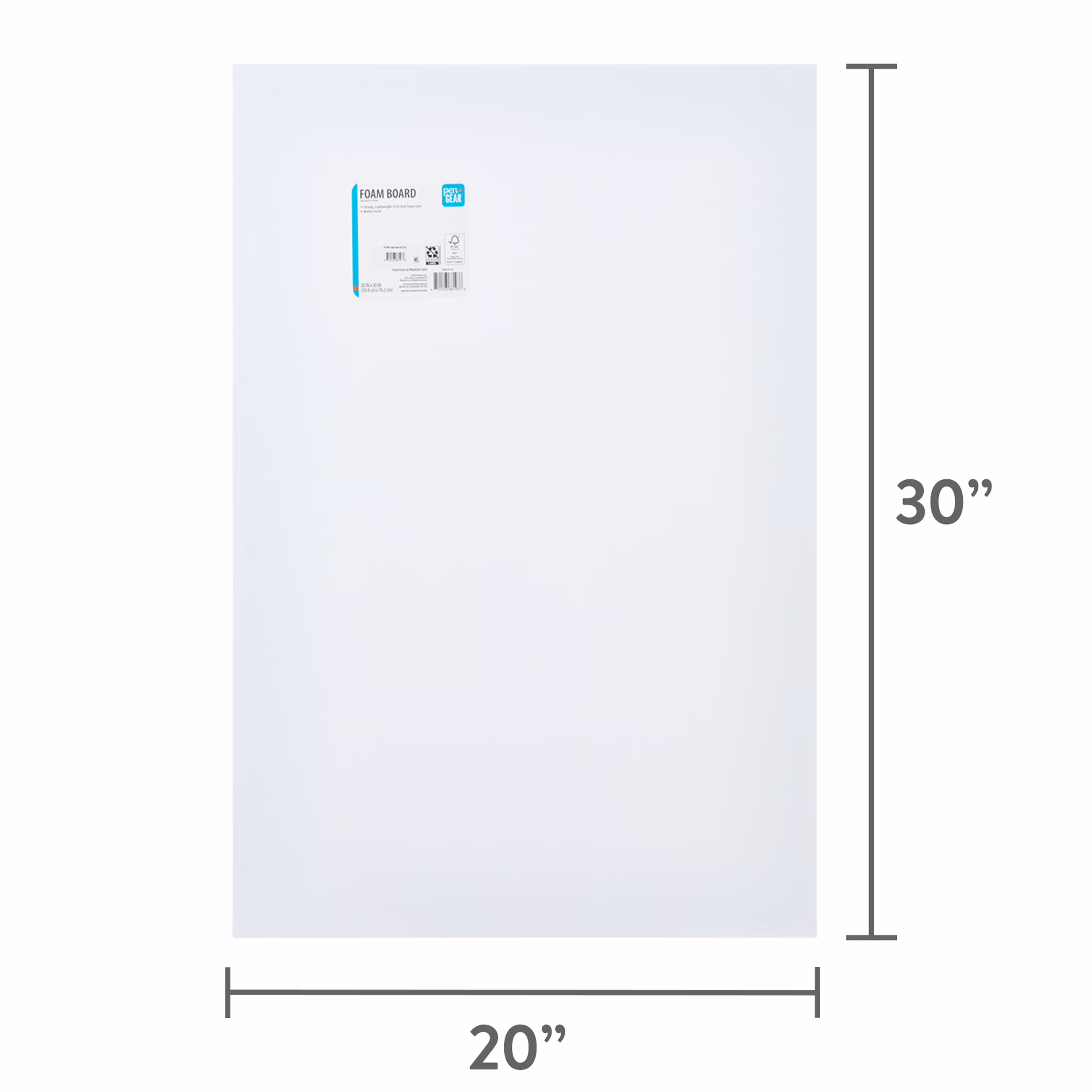 Pen+Gear White Foam Board, 20