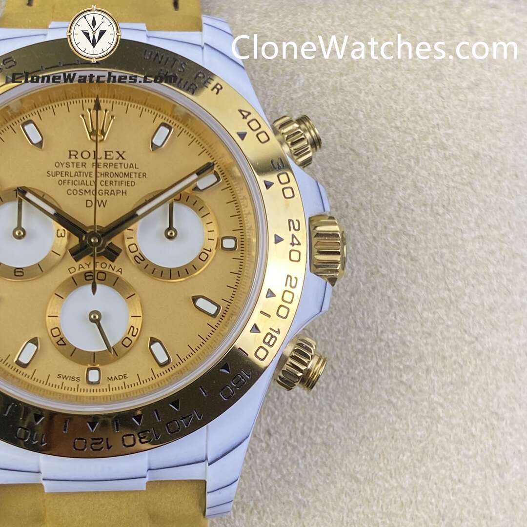 Modified Super Clone Watches 1:1 DiW Rolex Daytona Carbon Fiber GOLDEN ESSENCE