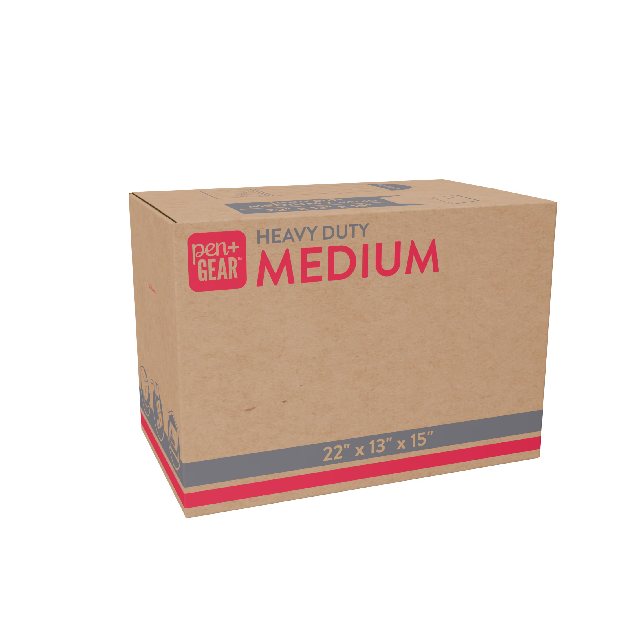 (10 pack) Pen+Gear Medium Heavy Duty Kraft Moving Boxes, 22 Inches x 13 Inches x 15 Inches