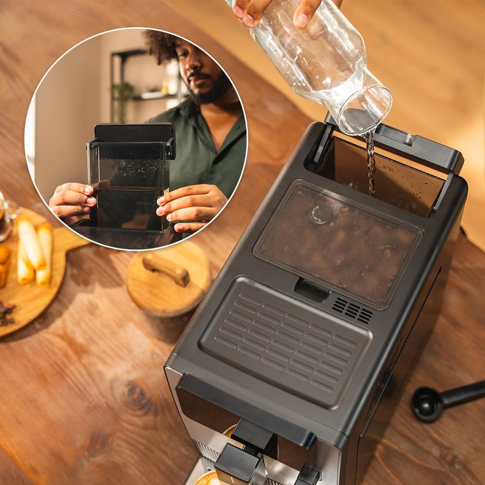 Cafetière superautomatique Cremmaet Latte Touch 19 bars thermoblock 12 boissons 4 profils eau 11 L lait 400 ml écran TFT moulin conique