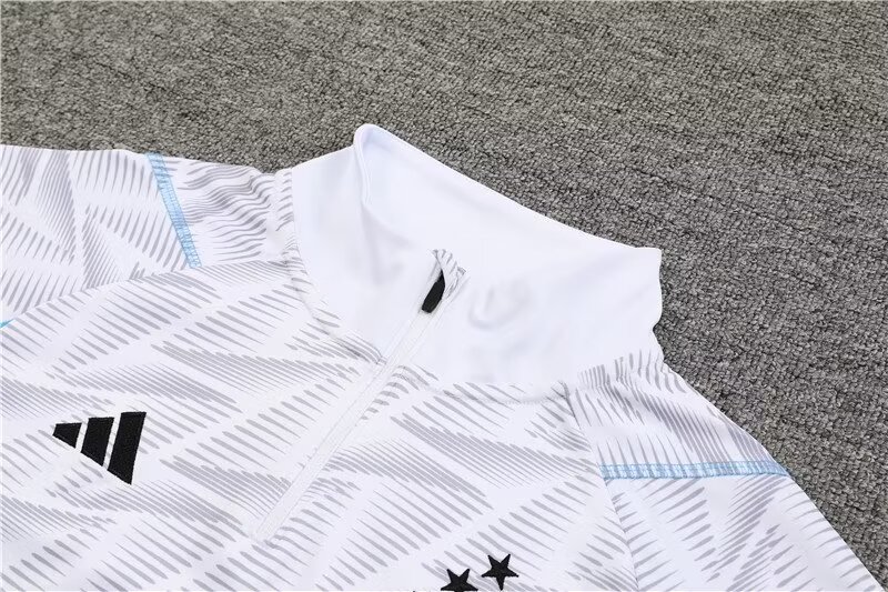 2023/2024 Argentina half-pull training uniform white camouflage jersey set