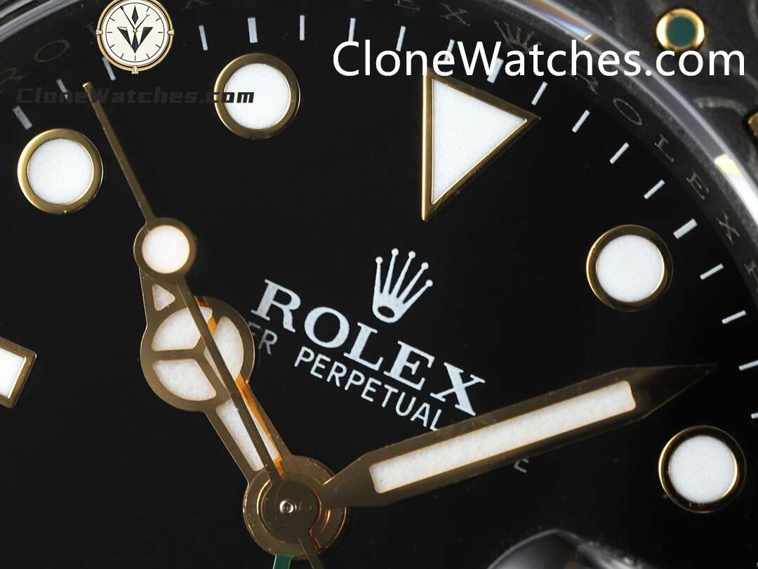 Modified Super Clone Watches 1:1 DIW Rolex GMT Master II “GOLDEN SPEEDSTER GREEN HAND” 3285 Movement