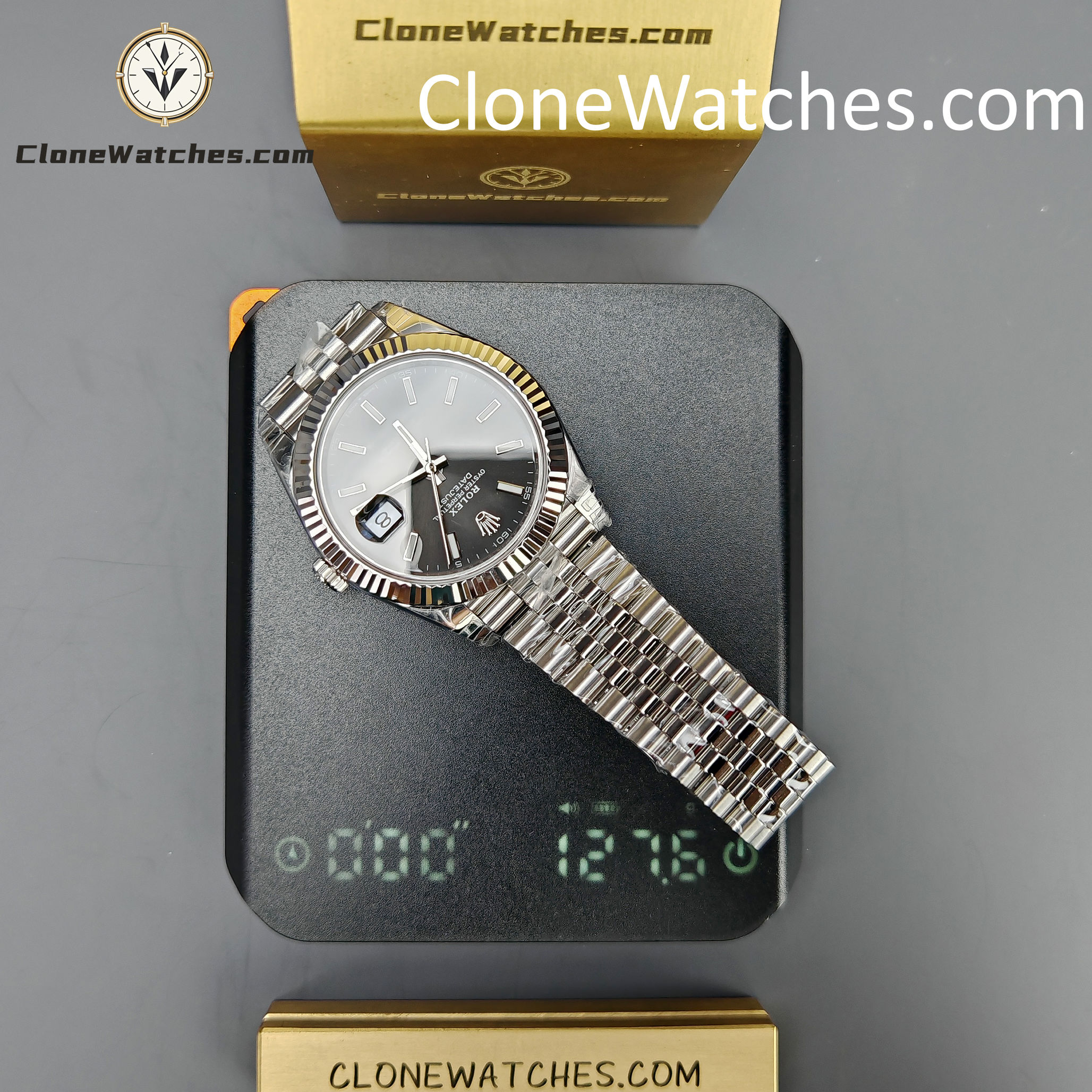 Rolex Super Clone Watches 1:1 DateJust Black Dial m126334-0018 Jubilee 41MM 3235 Movement