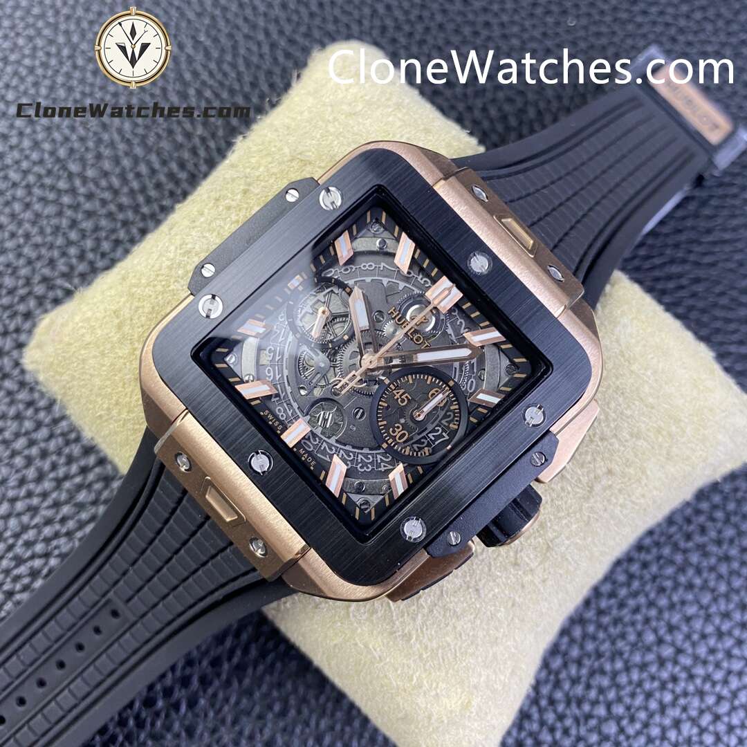 Hublot Super Clone Watches 1:1 Square Bang Unico King Gold Ceramic 42MM 821.OM.0180.RX