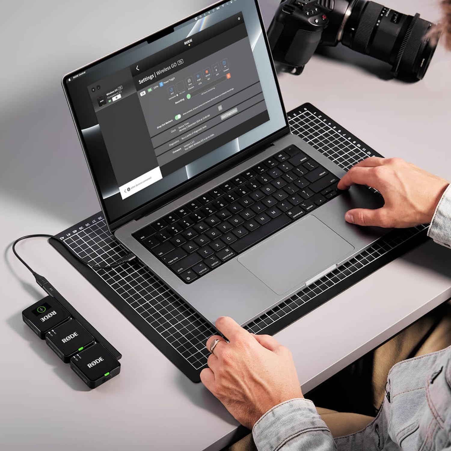 Microphone sans fil compact enregistrement 32 bits auto niveau