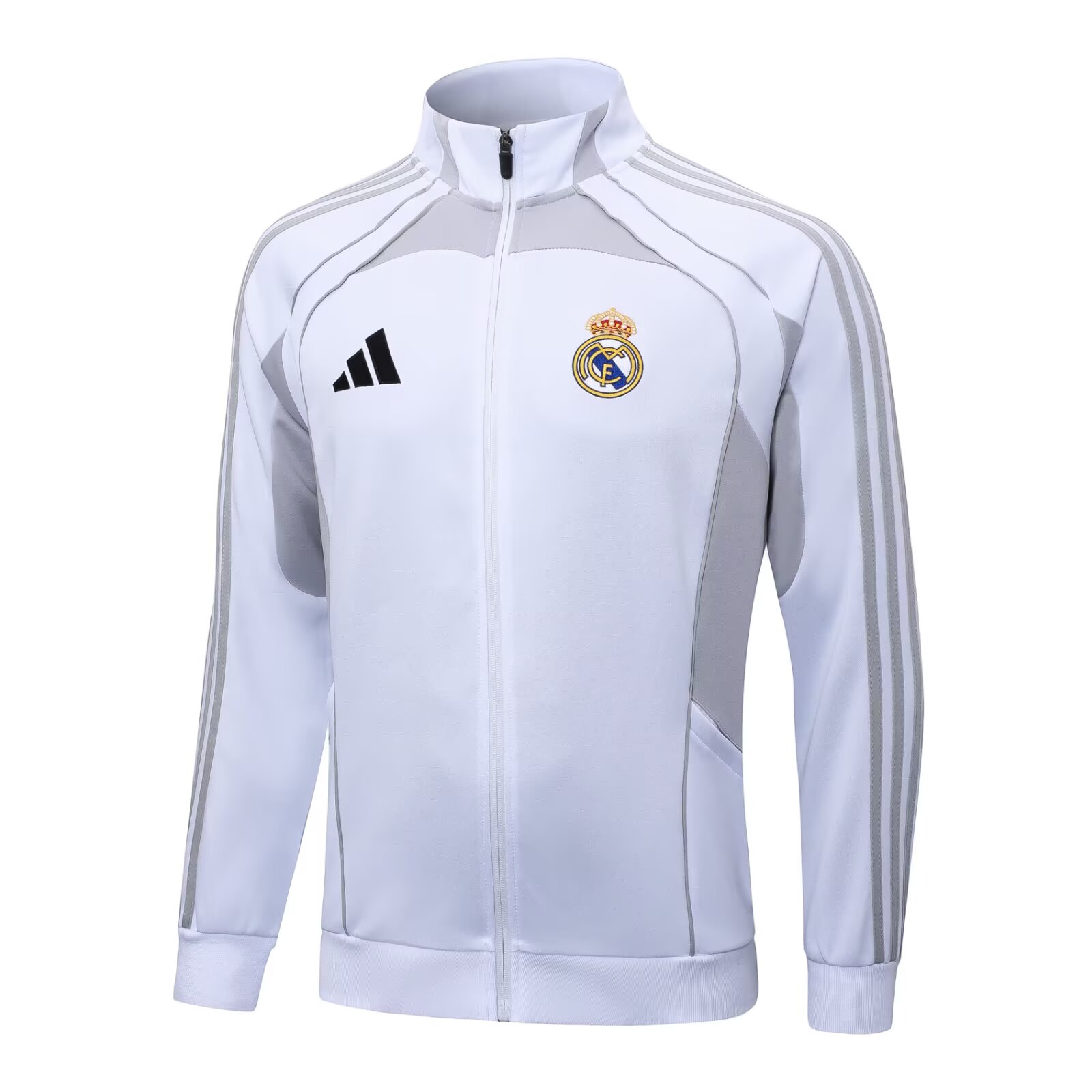 2025/26 Real Madrid white grey jacket tracksuit