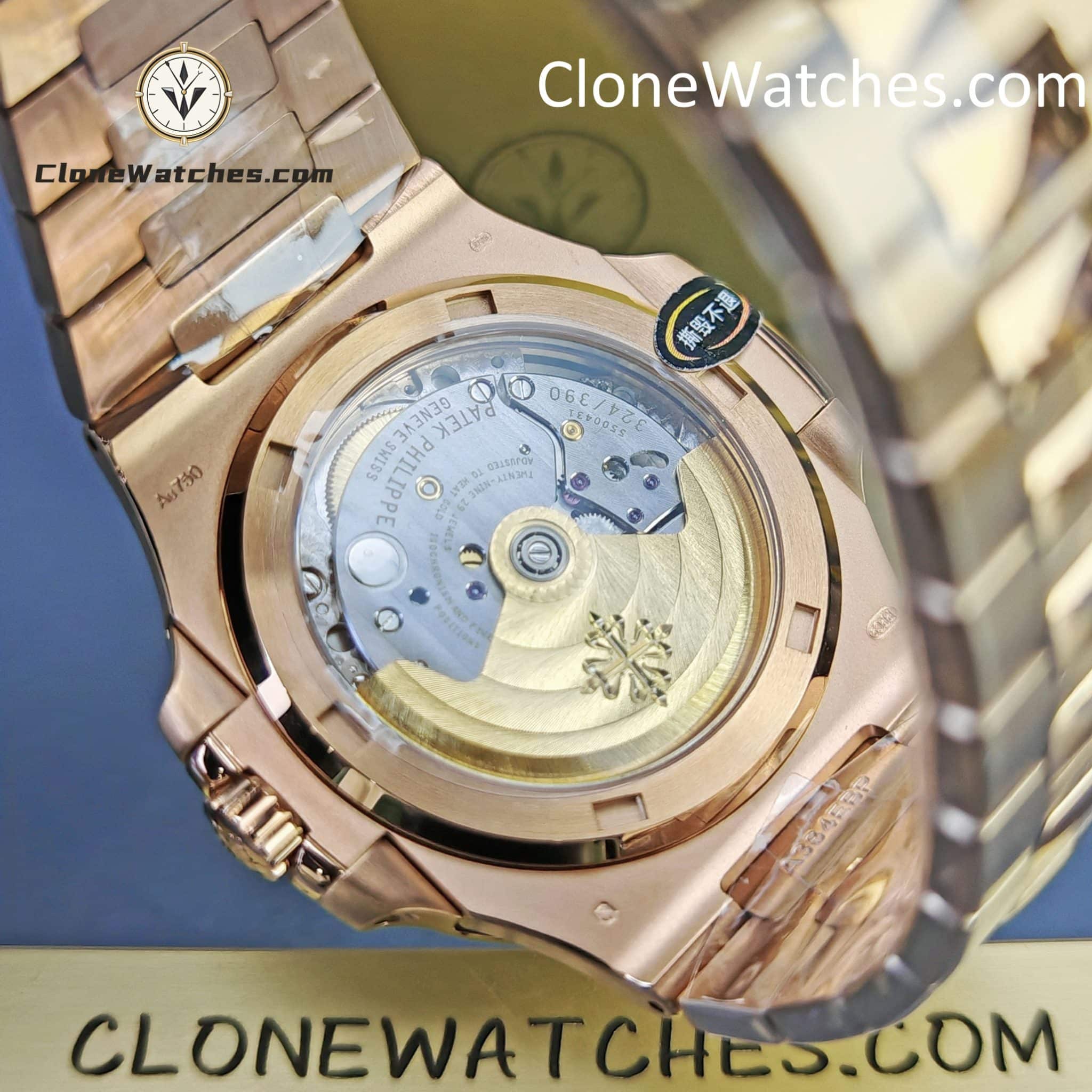 Patek Philippe Super Clone Watches 1:1 Nautilus 5711 Grey Dial 18K Rose Gold