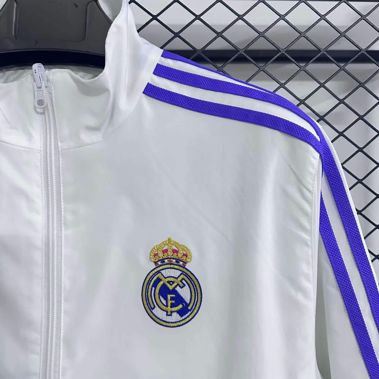 Real Madrid reversible retro home windbreaker