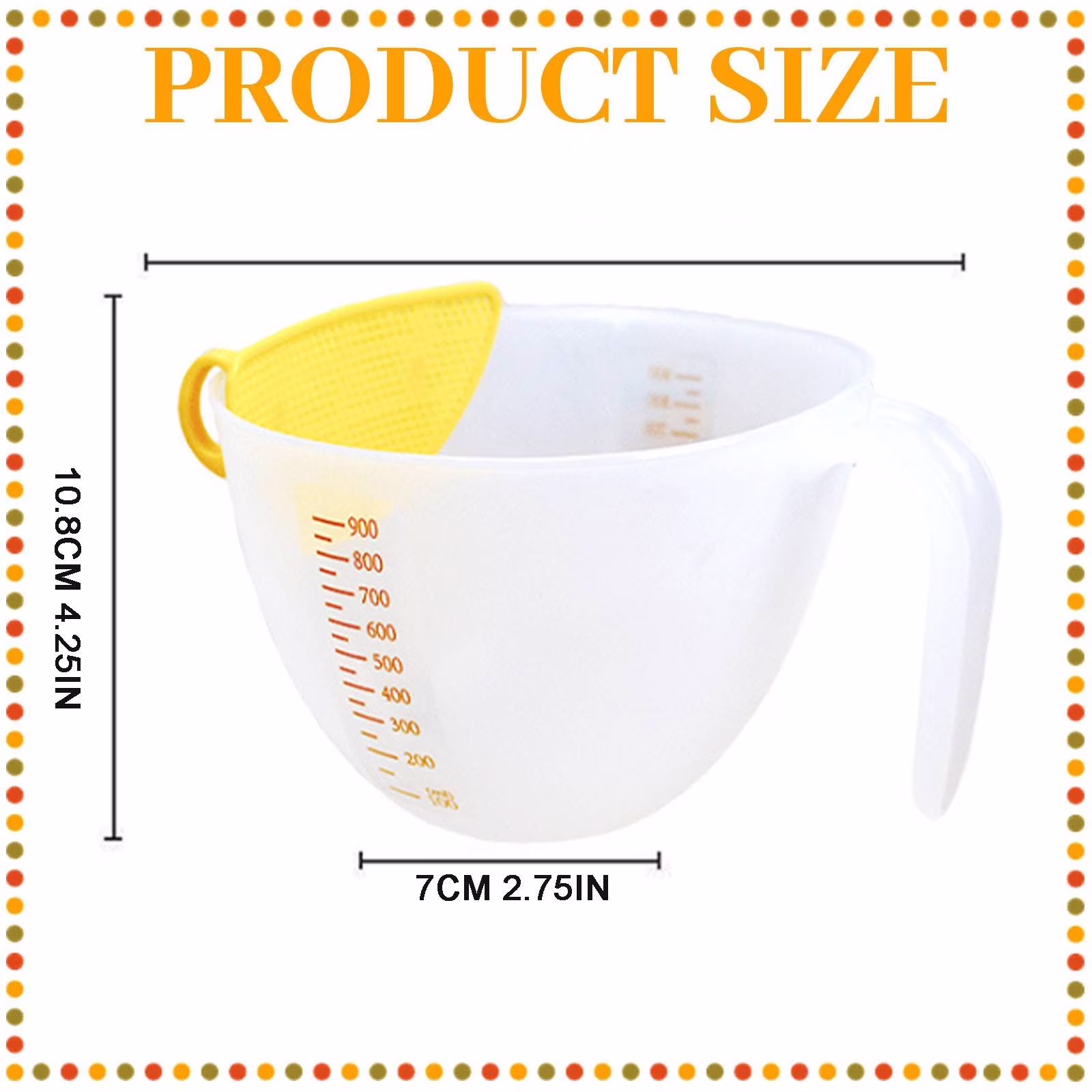 measuring cup Liquid Measuring Dry Measuring For Daily Cooking Plastic Clear 1PC filter measuring cup