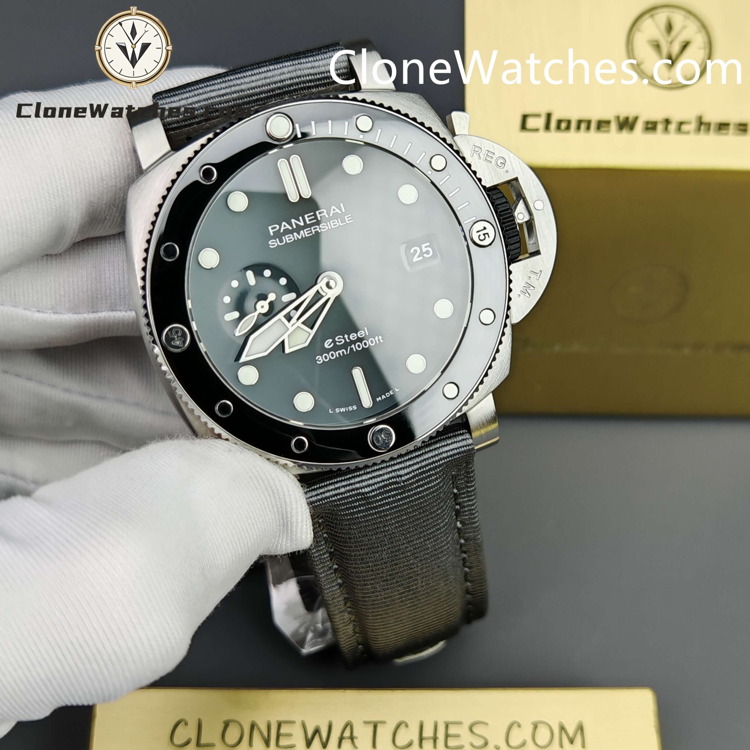 Panerai Super Clone Watches 1:1 Submersible QuarantaQuattro Grigio Roccia PAM01288
