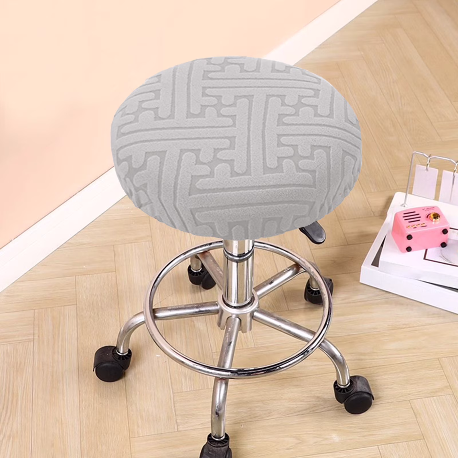 Stool Covers Round,Elastic Bar Stool Covers Washable Stool Cushion Slipcover,Stretchy Bar Chair Seat Cover