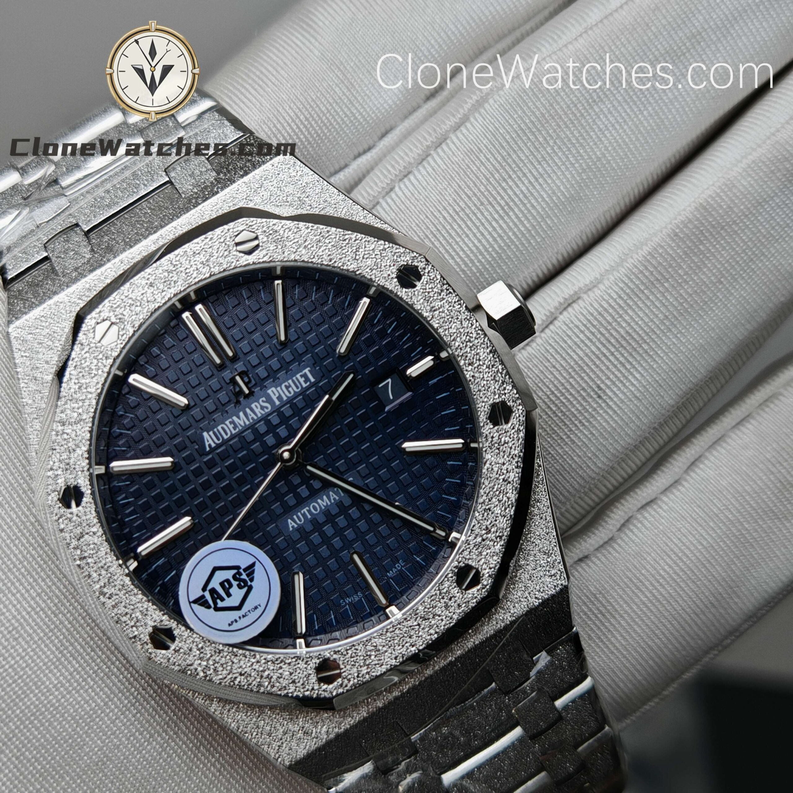 Audemars Piguet Super Clone Watches 1:1 Royal Oak Frost 15400 Blue Dial