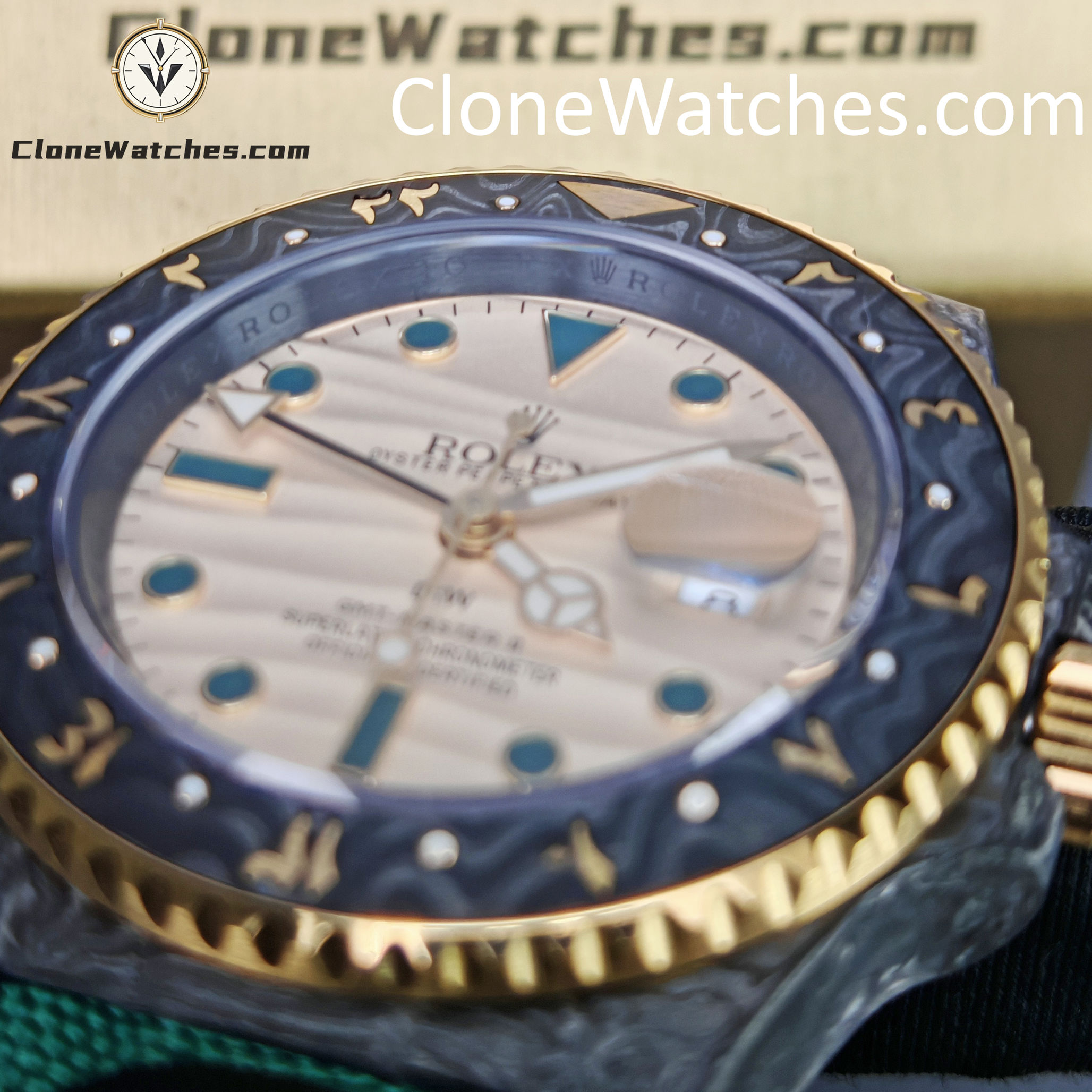 Modified Super Clone Watches 1:1 DIW Rolex GMT Master II NTPT Carbon OASIS Middle East Edition 3285 Movement