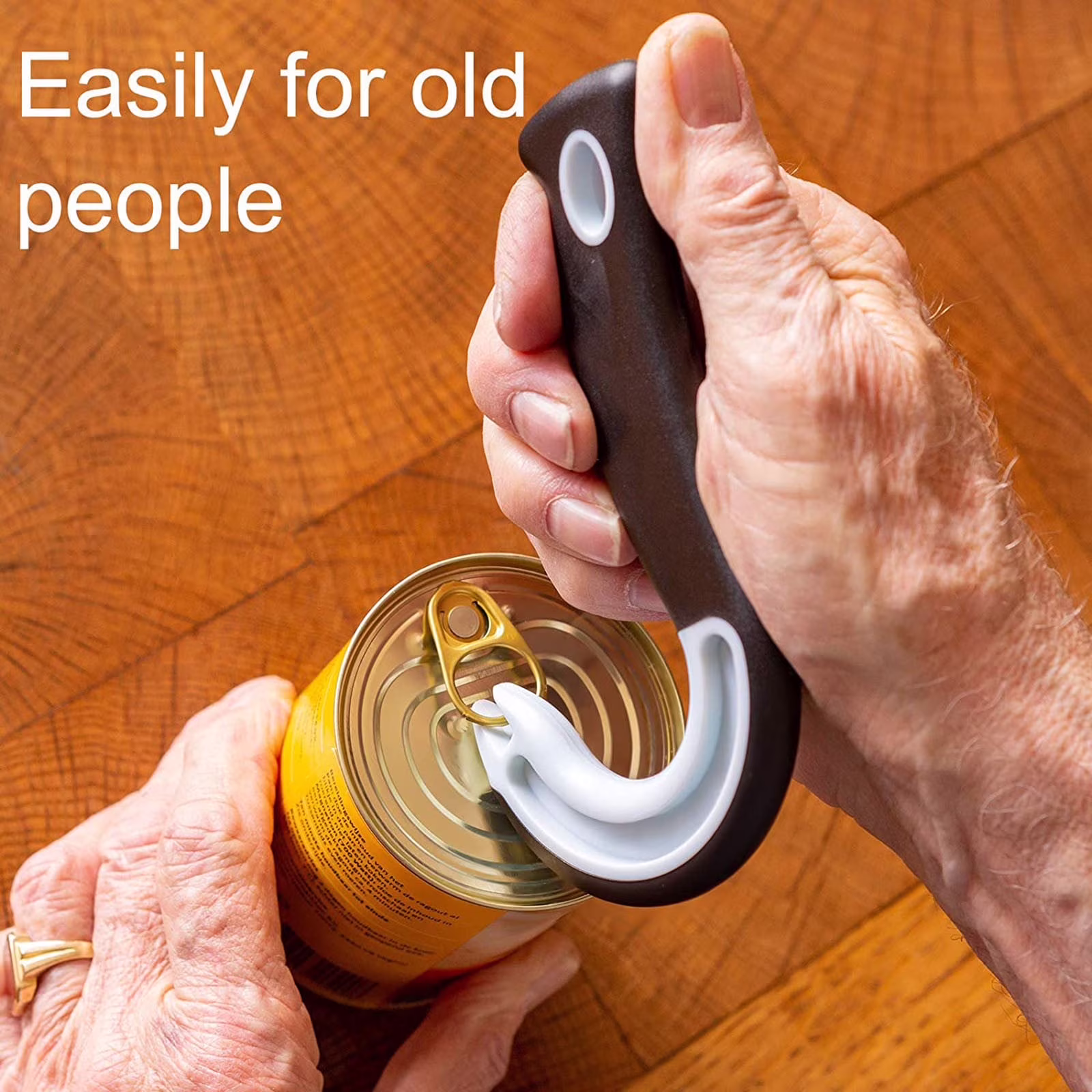 Easy Open Ring Pull Can Opener for Soda and Food Cans Easy Grip Pop Opener Manual Ring-pull Helper for Ring Pull Tab Cans Tins Bottles