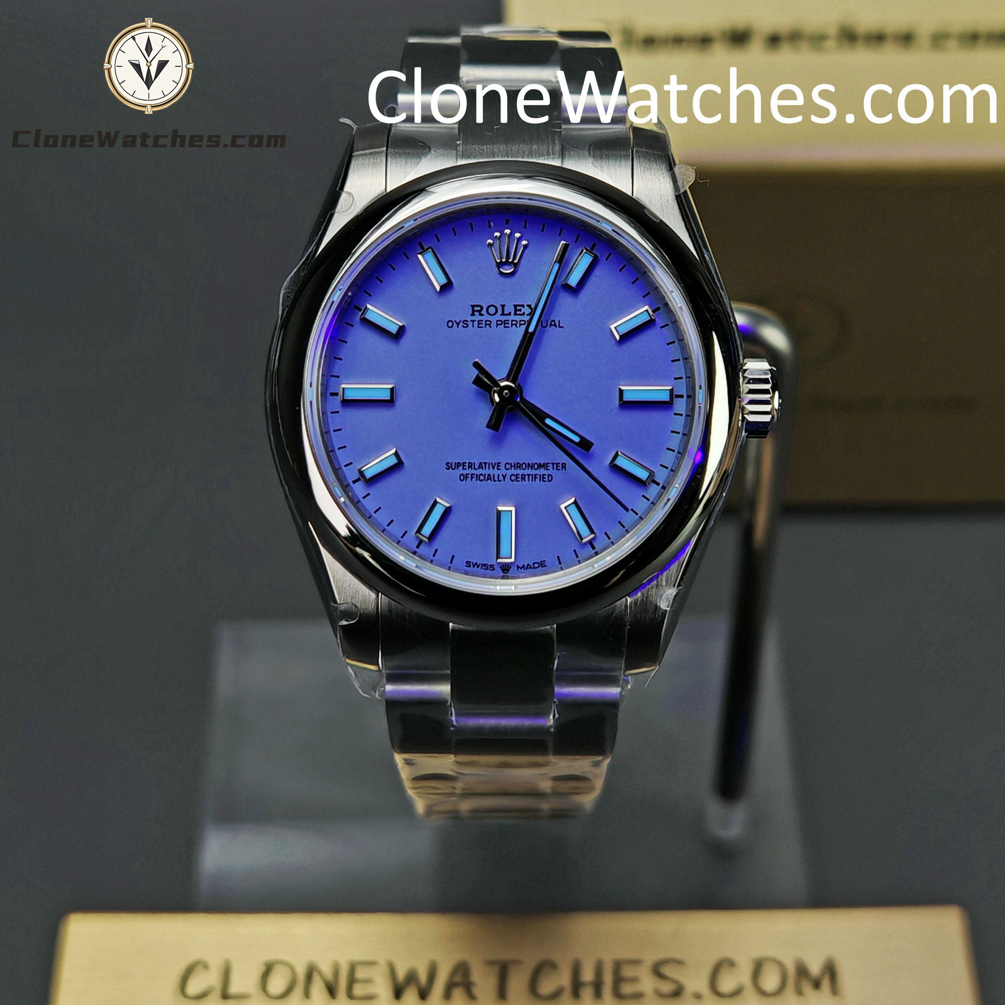 Rolex Super Clone Watches 1:1 Oyster Perpetual Purple Dial 277200-0014 31mm 2232 Movement