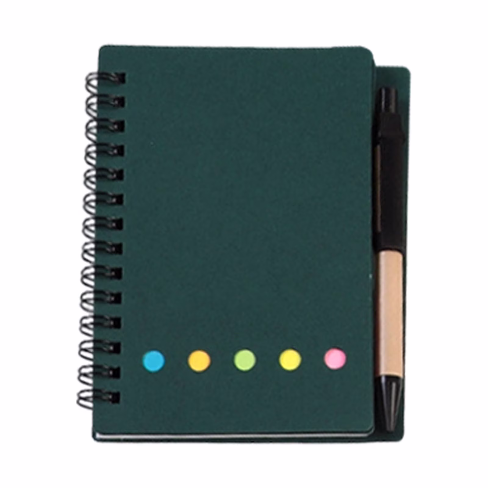 VKLU 1PC Pocket Notebook with Pen, 5x4 Inch Small Memo Pad with Sticky Tabs, 60 Sheets Lined Mini Journal Set, Kraft