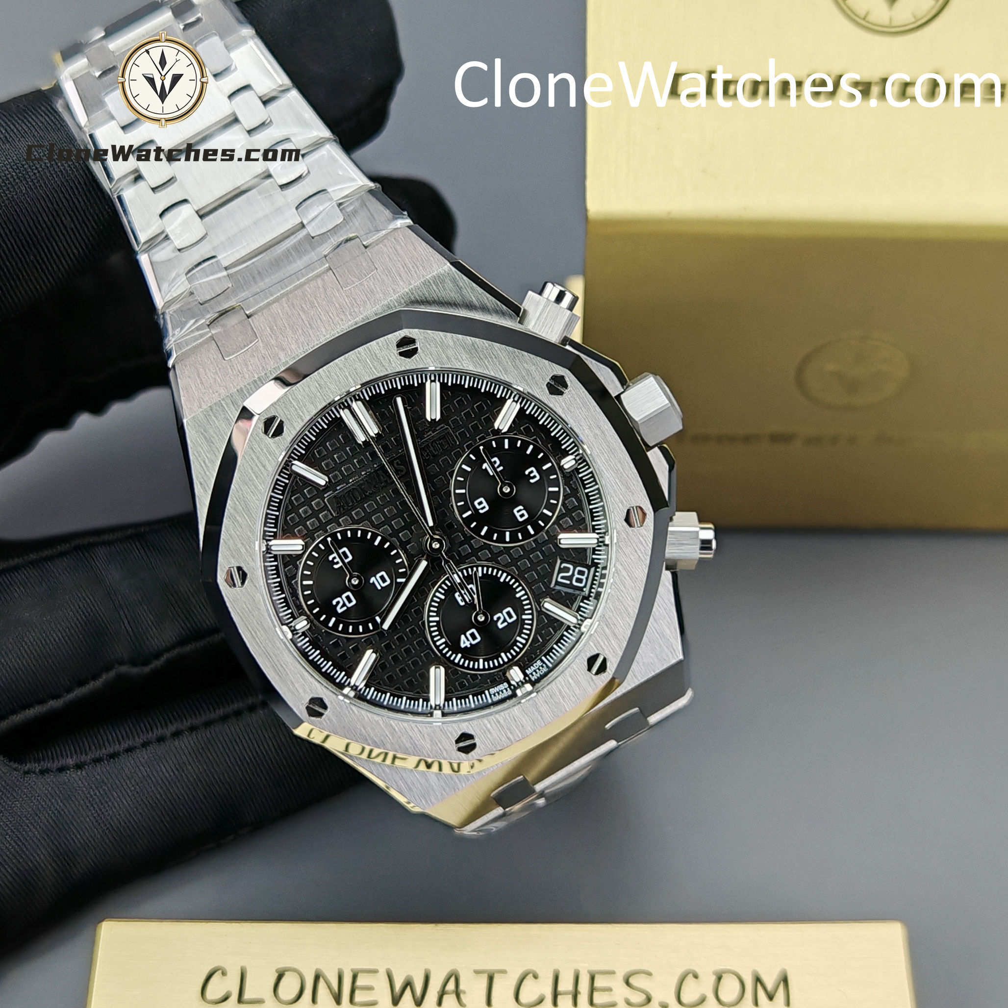 Audemars Piguet Super Clone Watches 1:1 Royal Oak Black Dial 26240 Selfwinding Chronograph