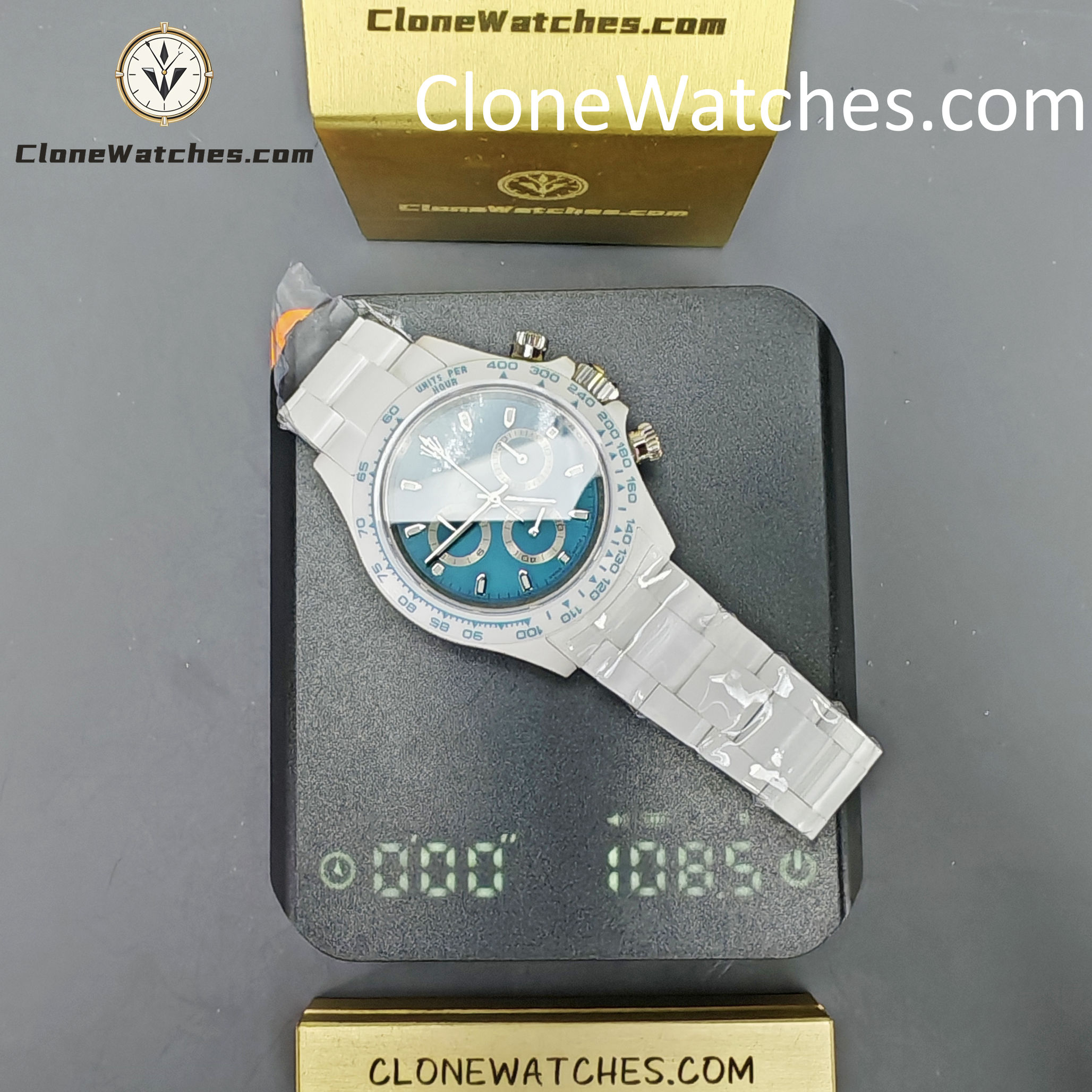 Modified Super Clone Watches 1:1 AET Rolex Daytona Full Ceramic Abu Dhabi 4130 Movement