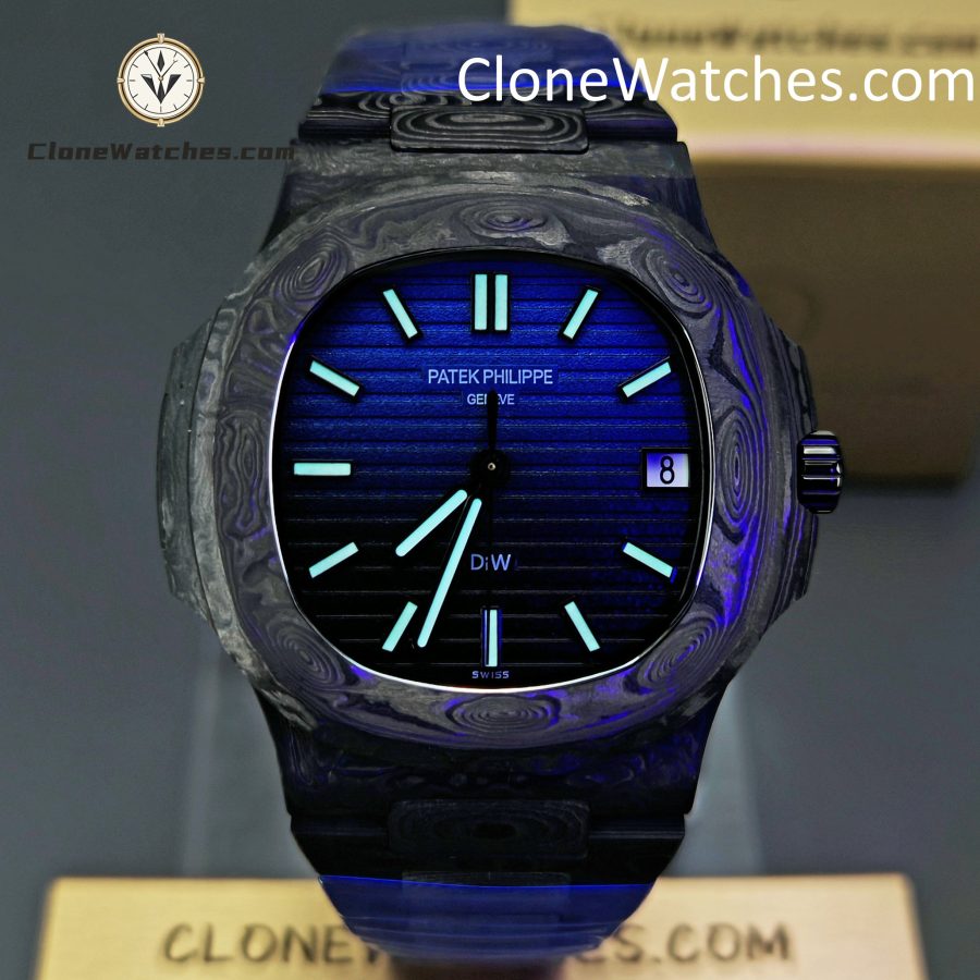 Modified Super Clone Watches 1:1 DiW Patek Philippe Nautilus 5711 BLACK GRAIL G-BLUE