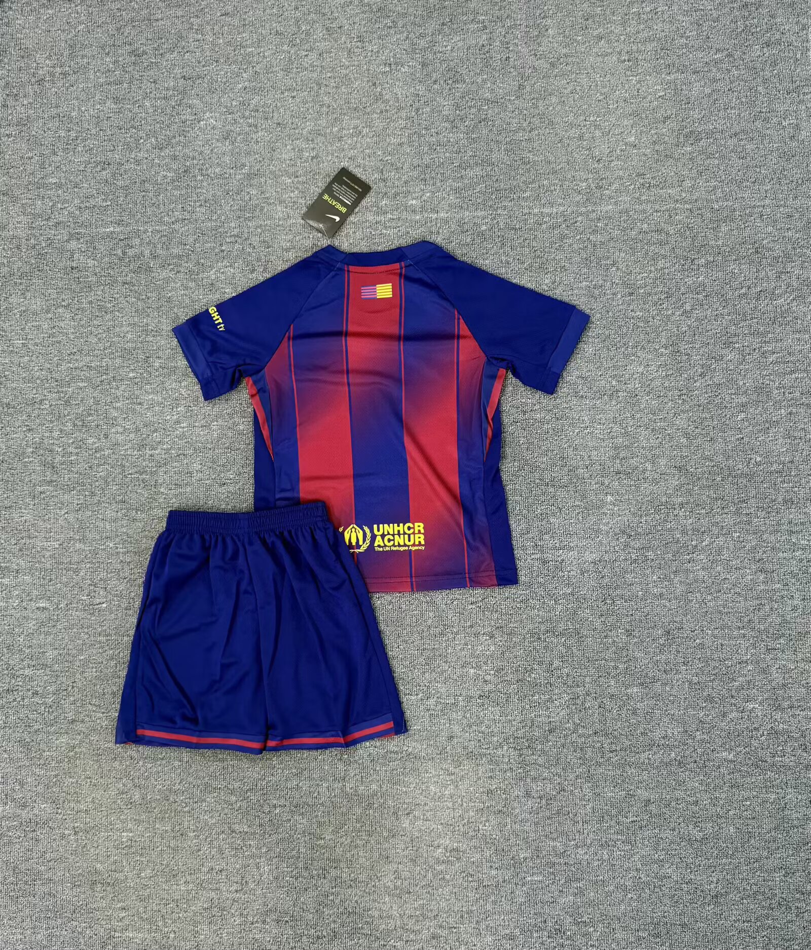 2025-26 Barcelona Home Derby Advertisement Jerseys - Children's Set Fans Edition