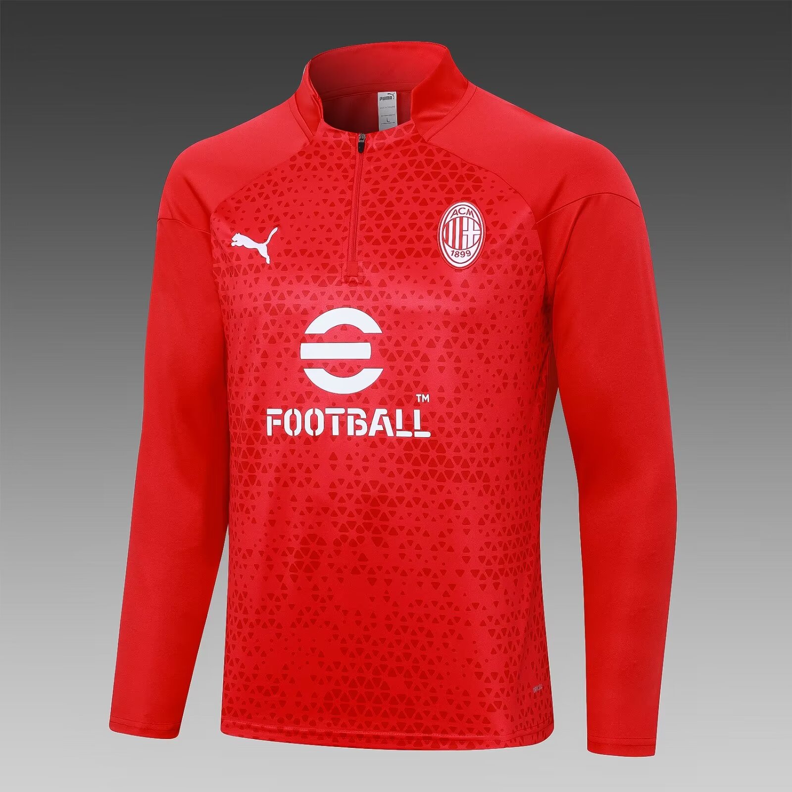 2023/2024 AC Milan Half Pull Training Wear Red Football Jersey 1:1 Thailand Quality Suit