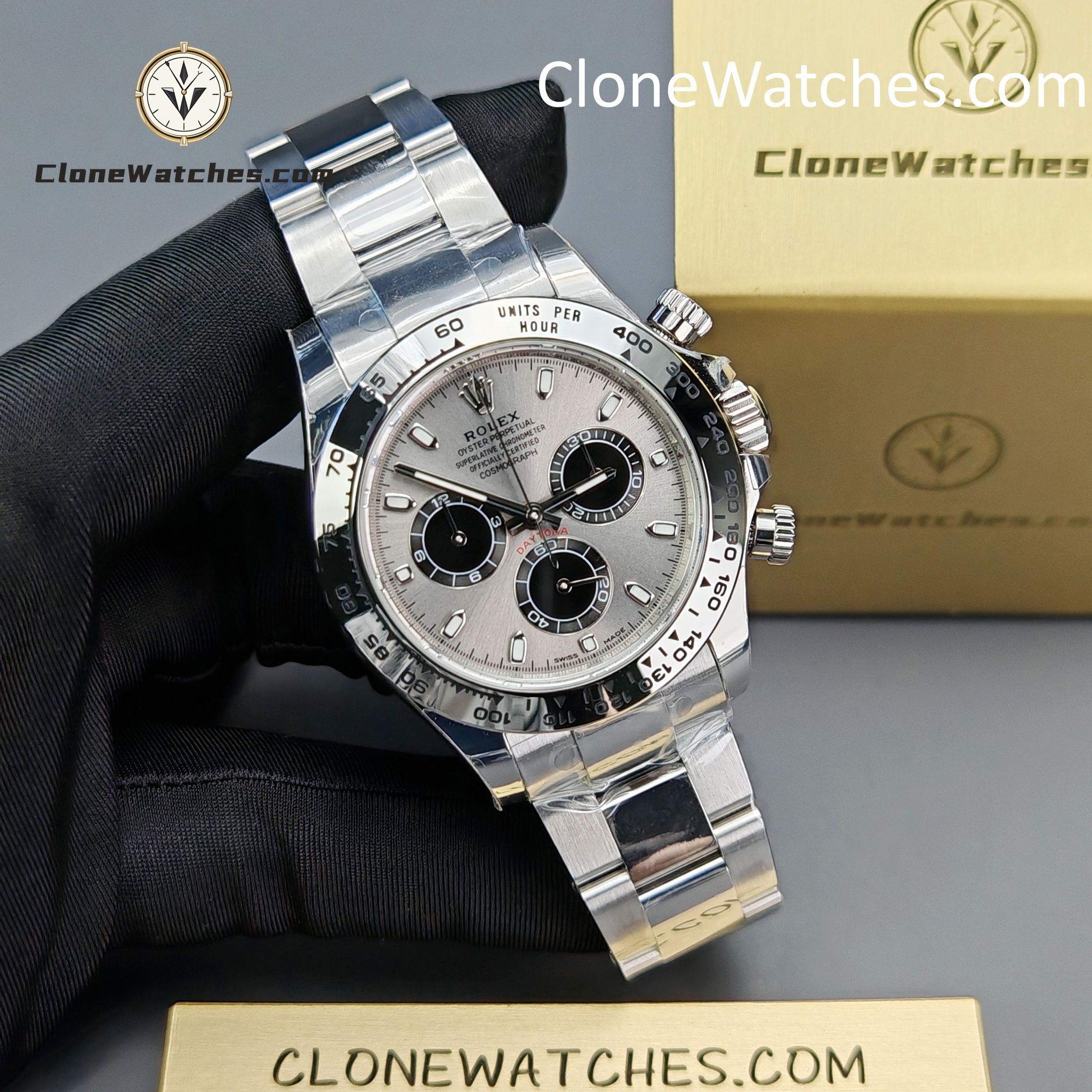 Rolex Super Clone Watches 1:1 Daytona Gray Dial m116509-0072 4130 Movement