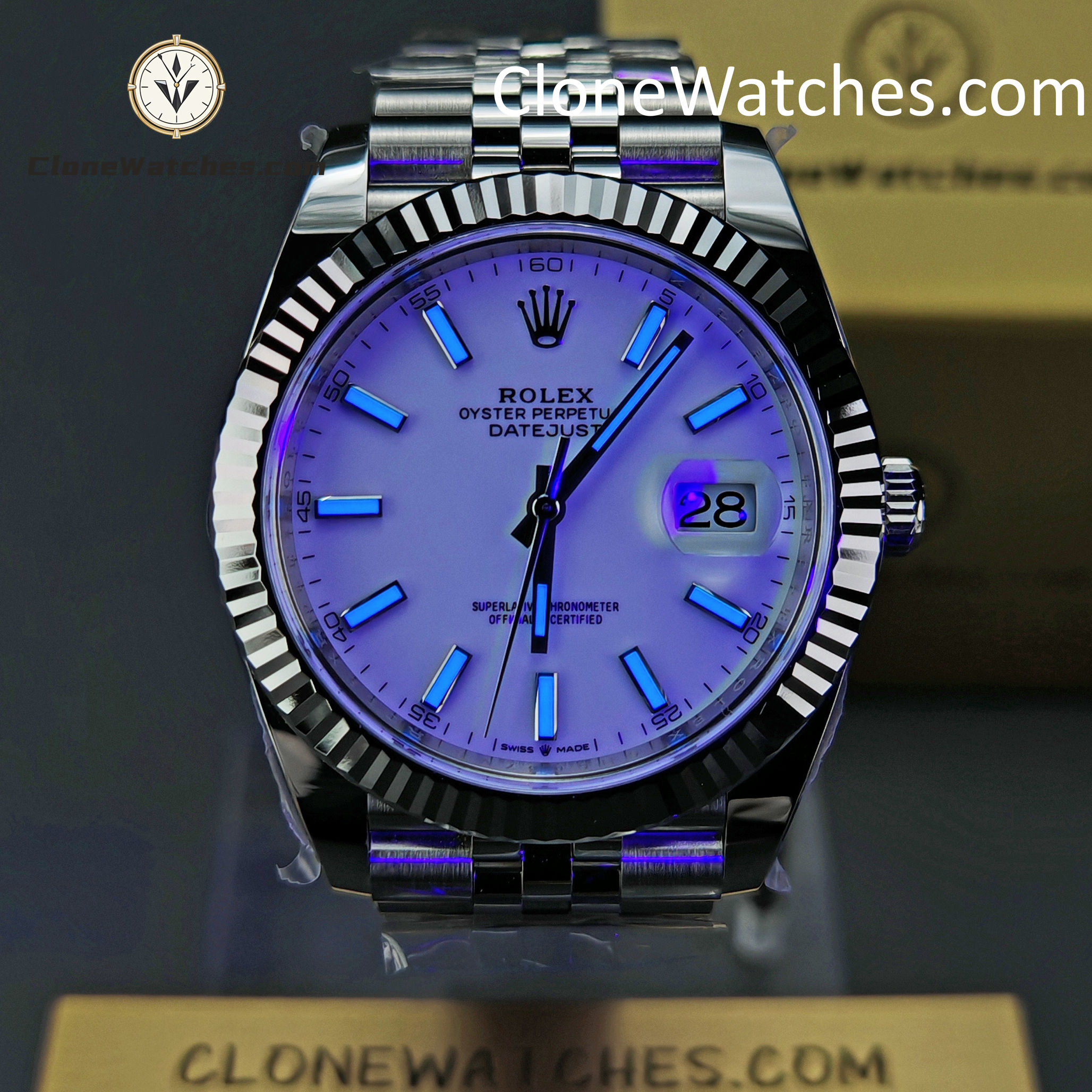 Rolex Super Clone Watches 1:1 DateJust White Dial m126334-0010 Jubilee 41MM 3235 Movement