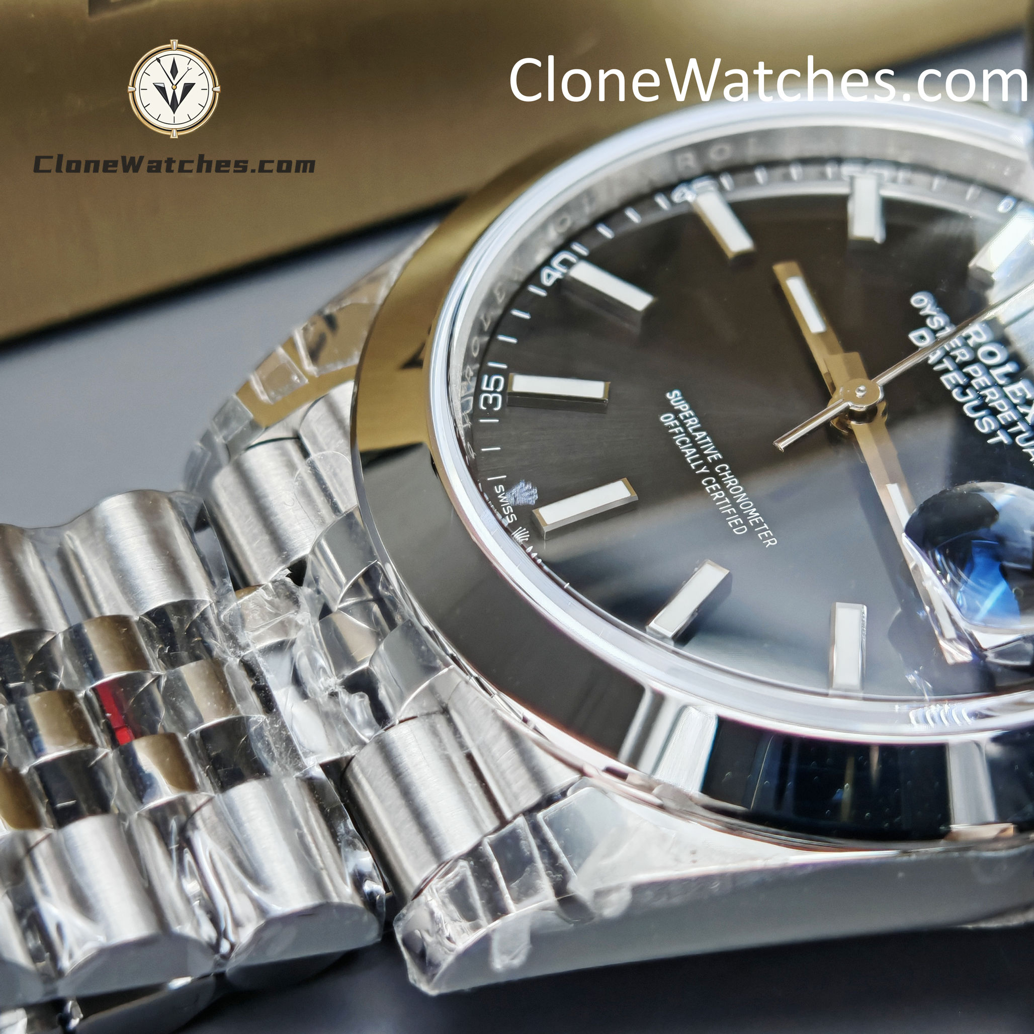 Rolex Super Clone Watches 1:1 DateJust Black Dial m126300-0012 Jubilee 41MM 3235 Movement