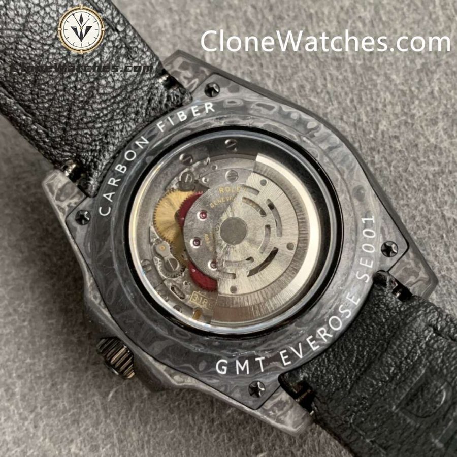 Modified Super Clone Watches 1:1 DIW Rolex GMT Master II NTPT Carbon “ALL BLACK” 3285 Movement