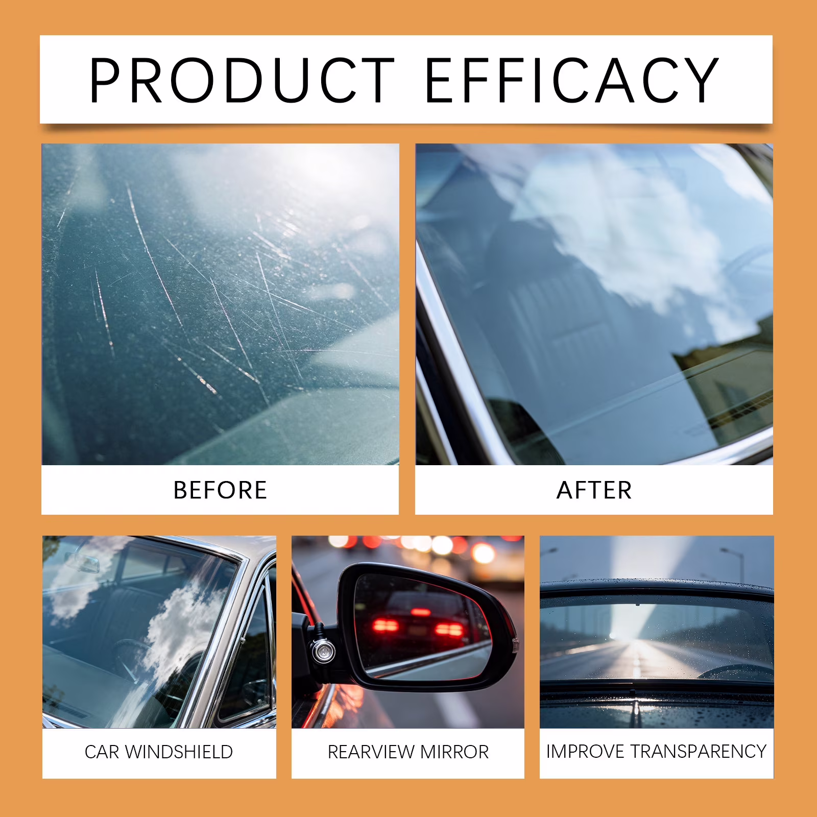 Fine Abrasive Glass Scratch Remover Paste, Polishing for Car Windows and Mirrors, 65x55x55cm for Household Scratch Removal