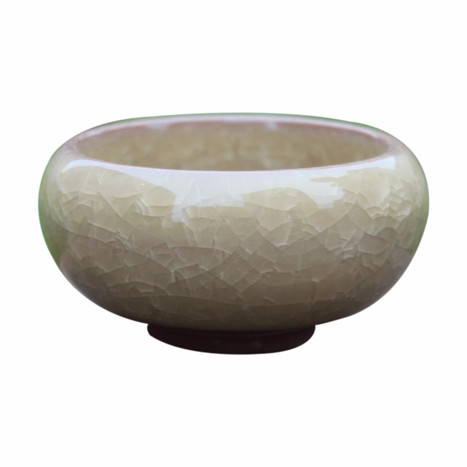 Glazed Ceramic Shallow Succulent Planter Bowl, Oriental Decor Ceramic Pot for Succulents, Bonsai & Small Mini Plants