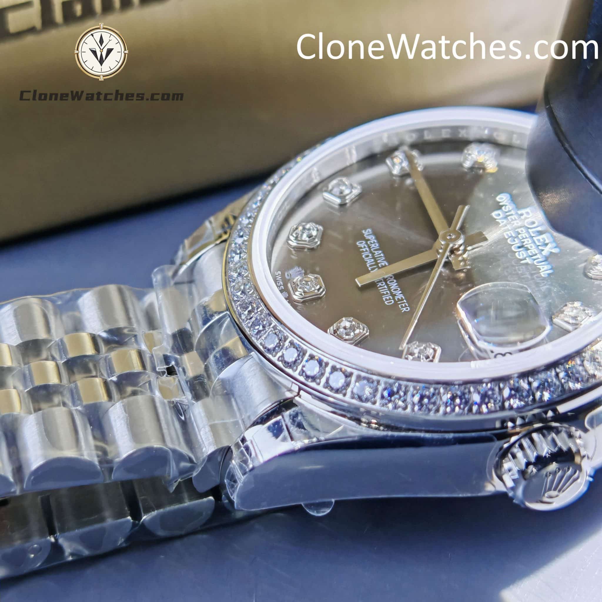 Rolex Super Clone Watches 1:1 DateJust m278384rbr-0010 Jubilee 31MM 2236 Movement