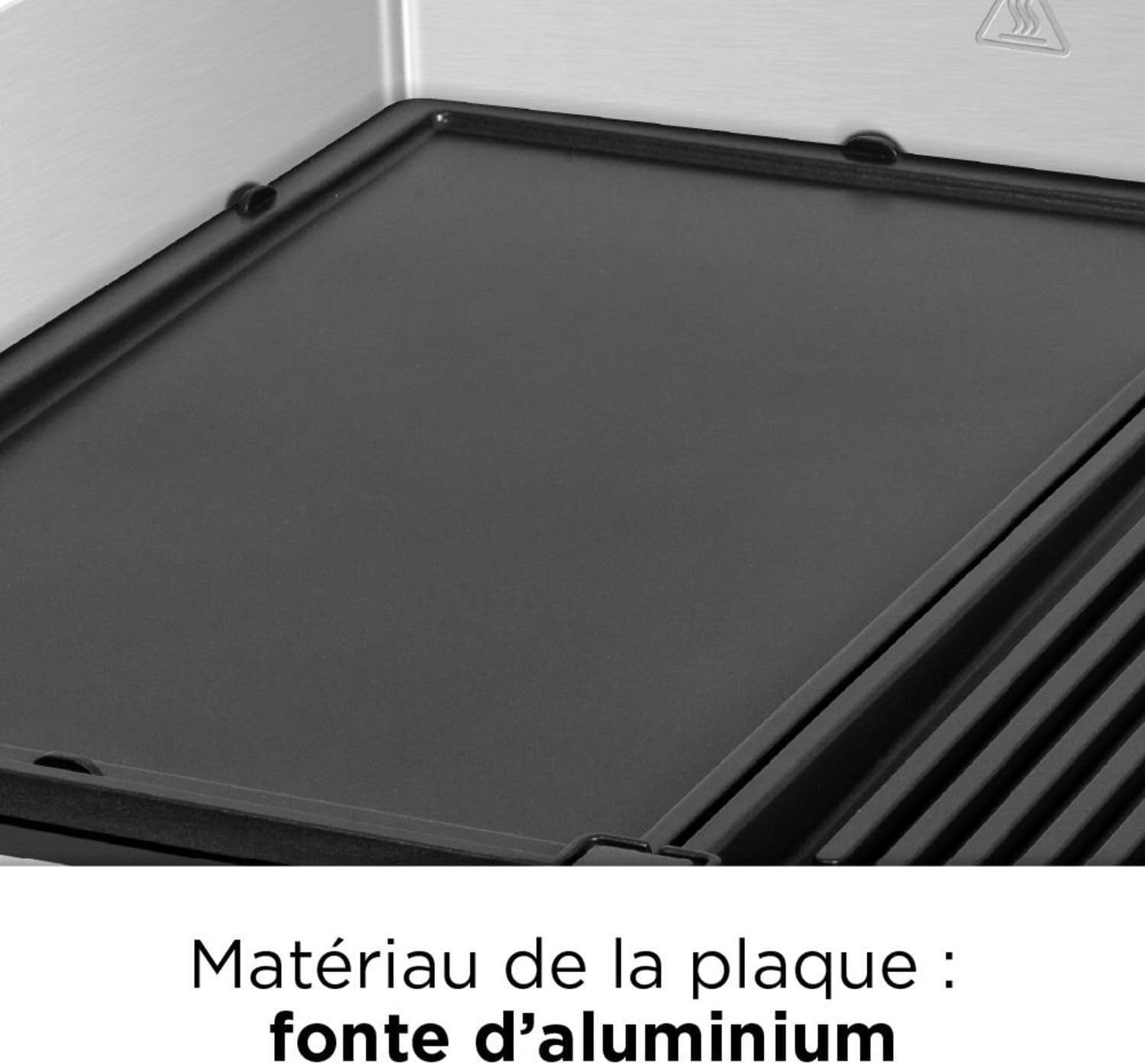 Plancha grill bi zone 1910 cm² plaques inclinées thermostats indépendants inox