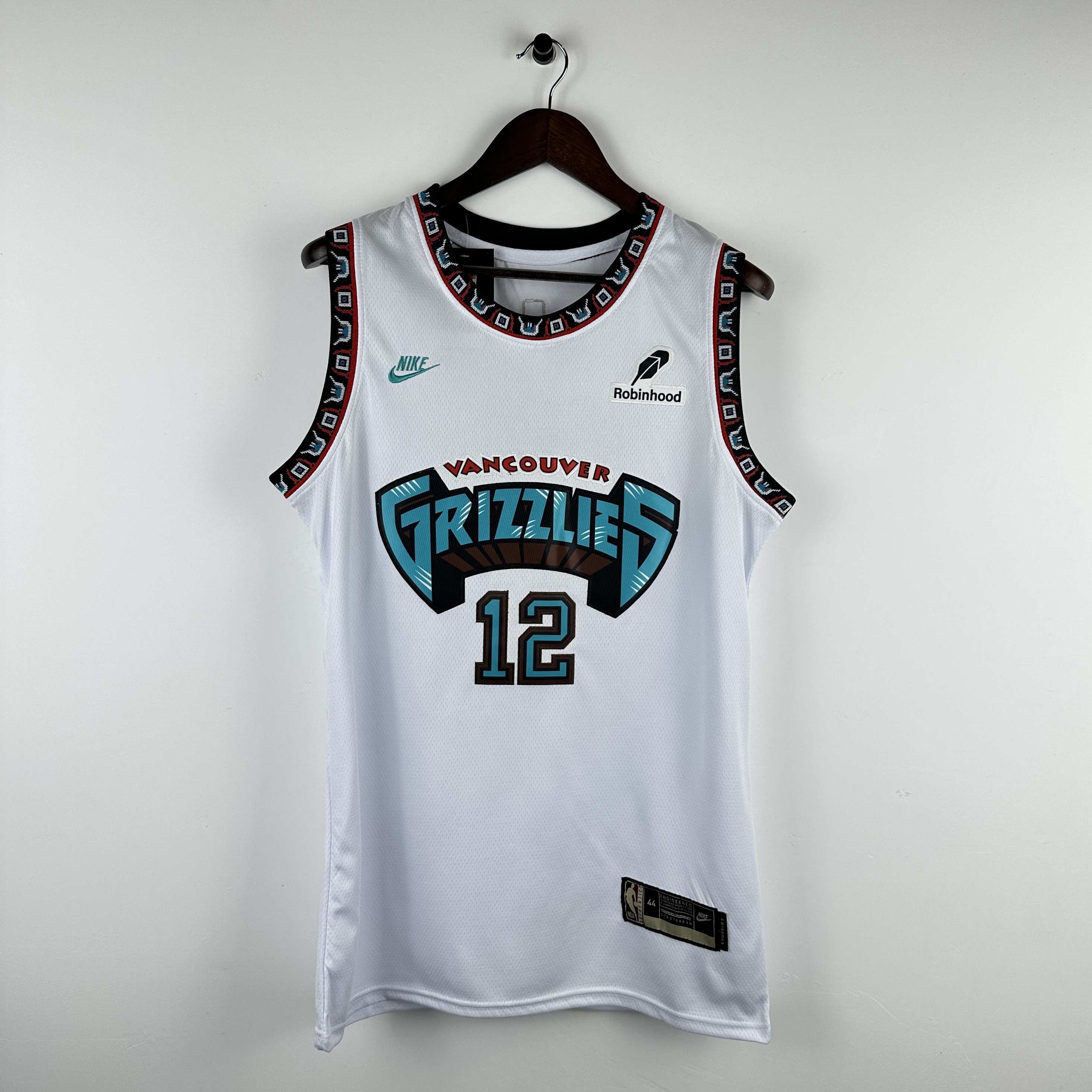 Embroidery 25th season Grizzlies Retro No. 12 Morant