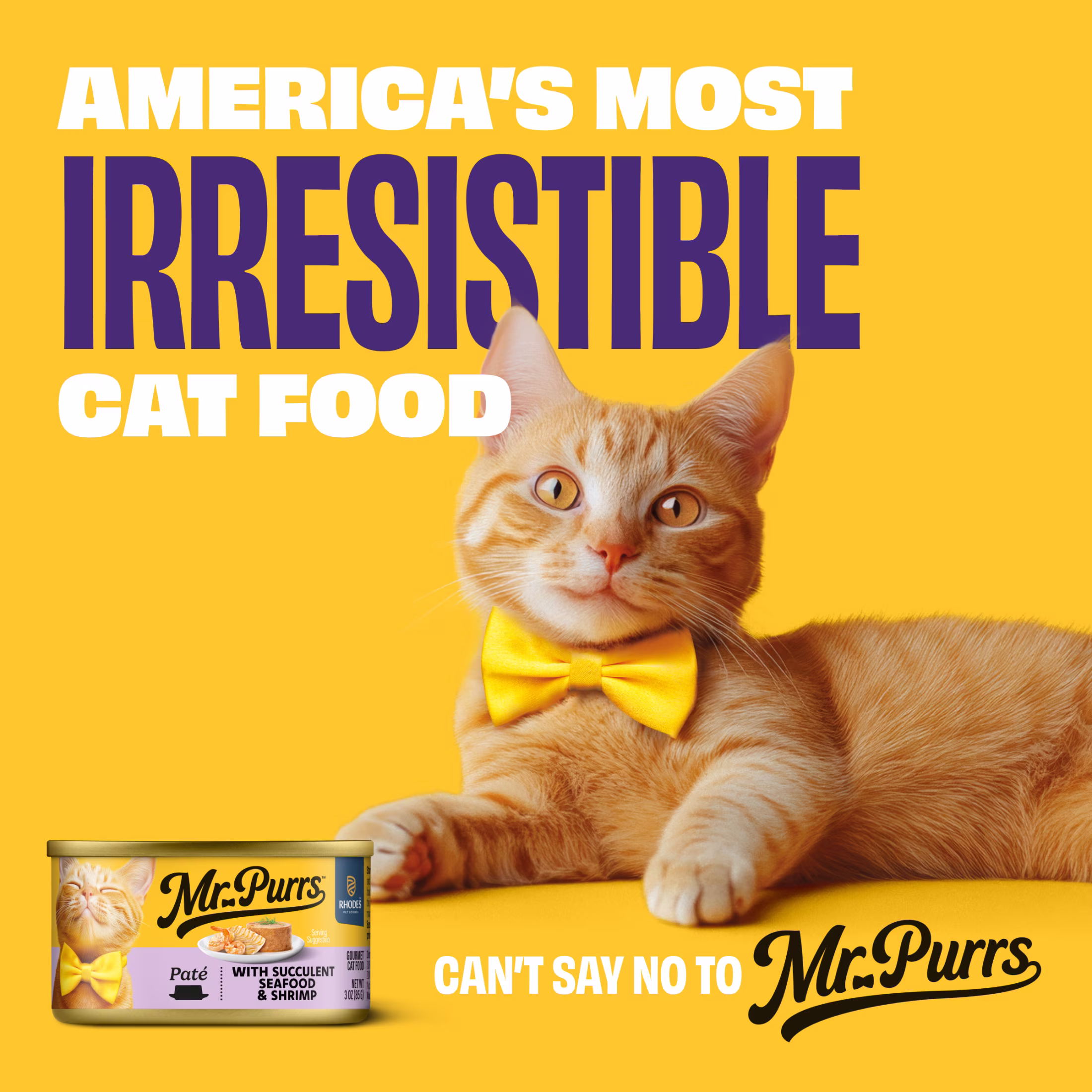 Mr Purrs Seafood & Shrimp Pate Wet Cat Food, 3 oz Can