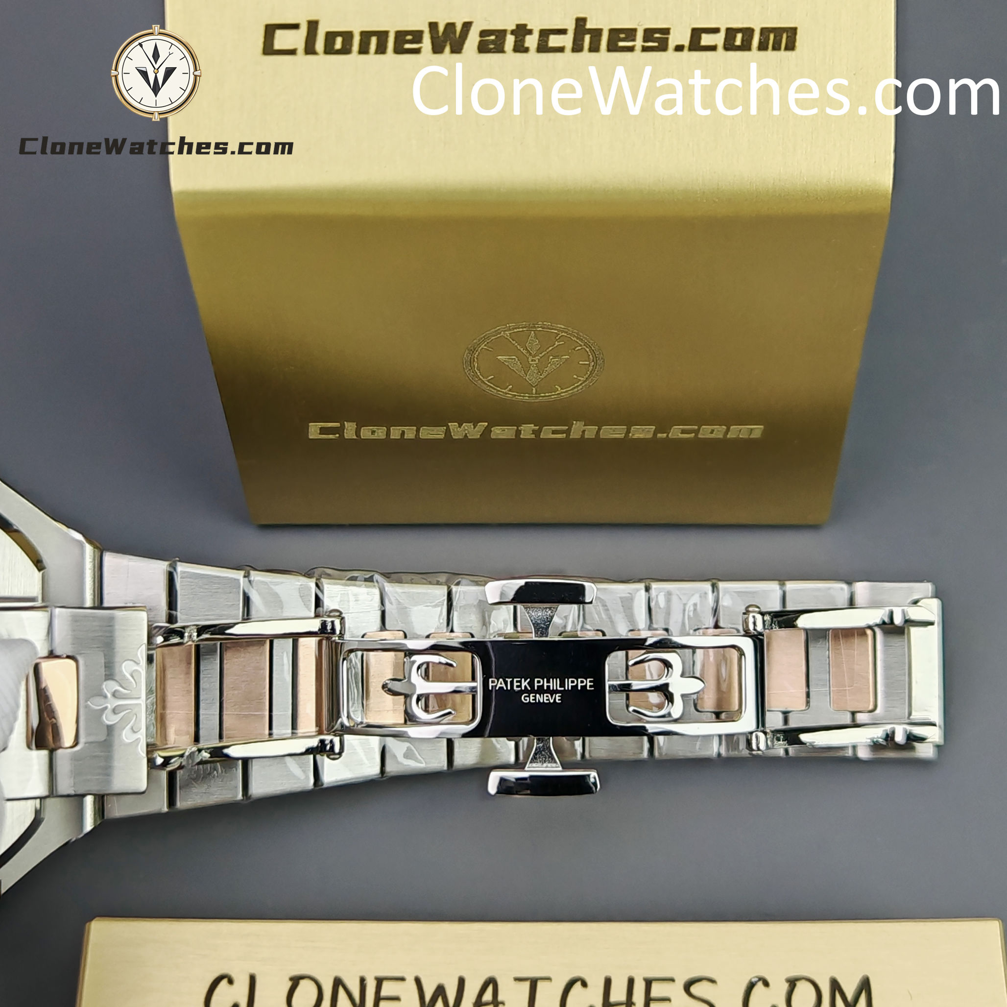 Patek Philippe Super Clone Watches 1:1 Cubitus Gold 5821/1AR-001 Blue Dial