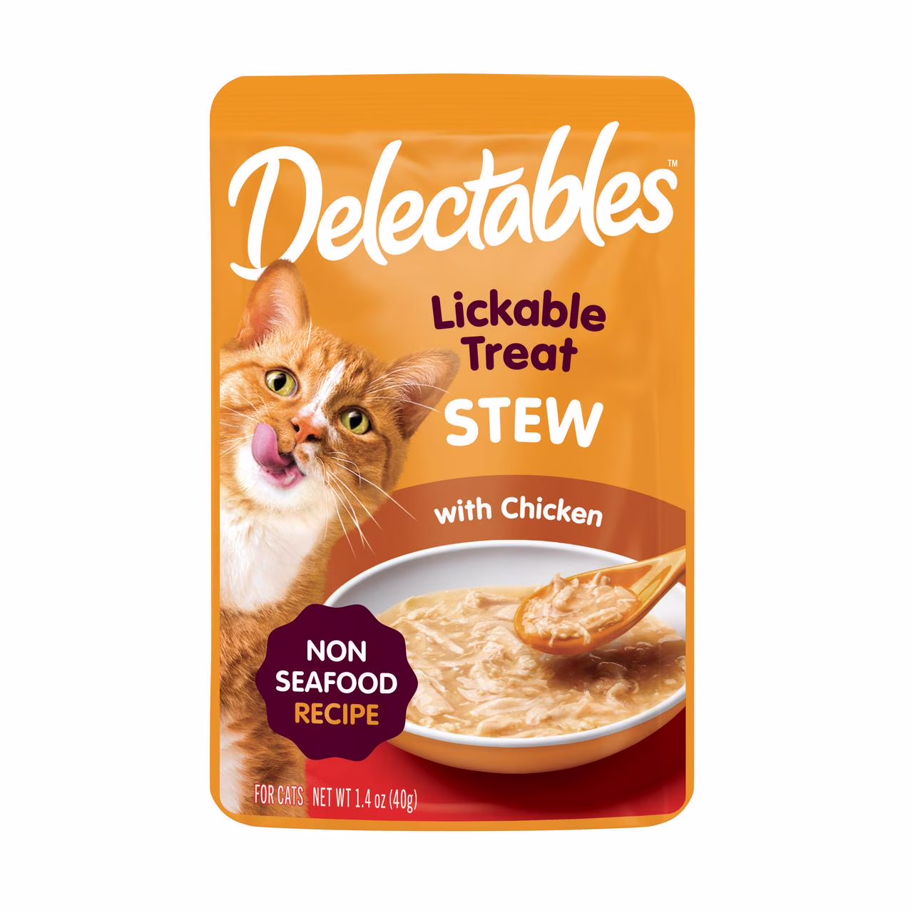 Hartz Delectables Stew Non-Seafood Lickable Wet Cat Treats - Chicken, 1.4oz, One Pouch