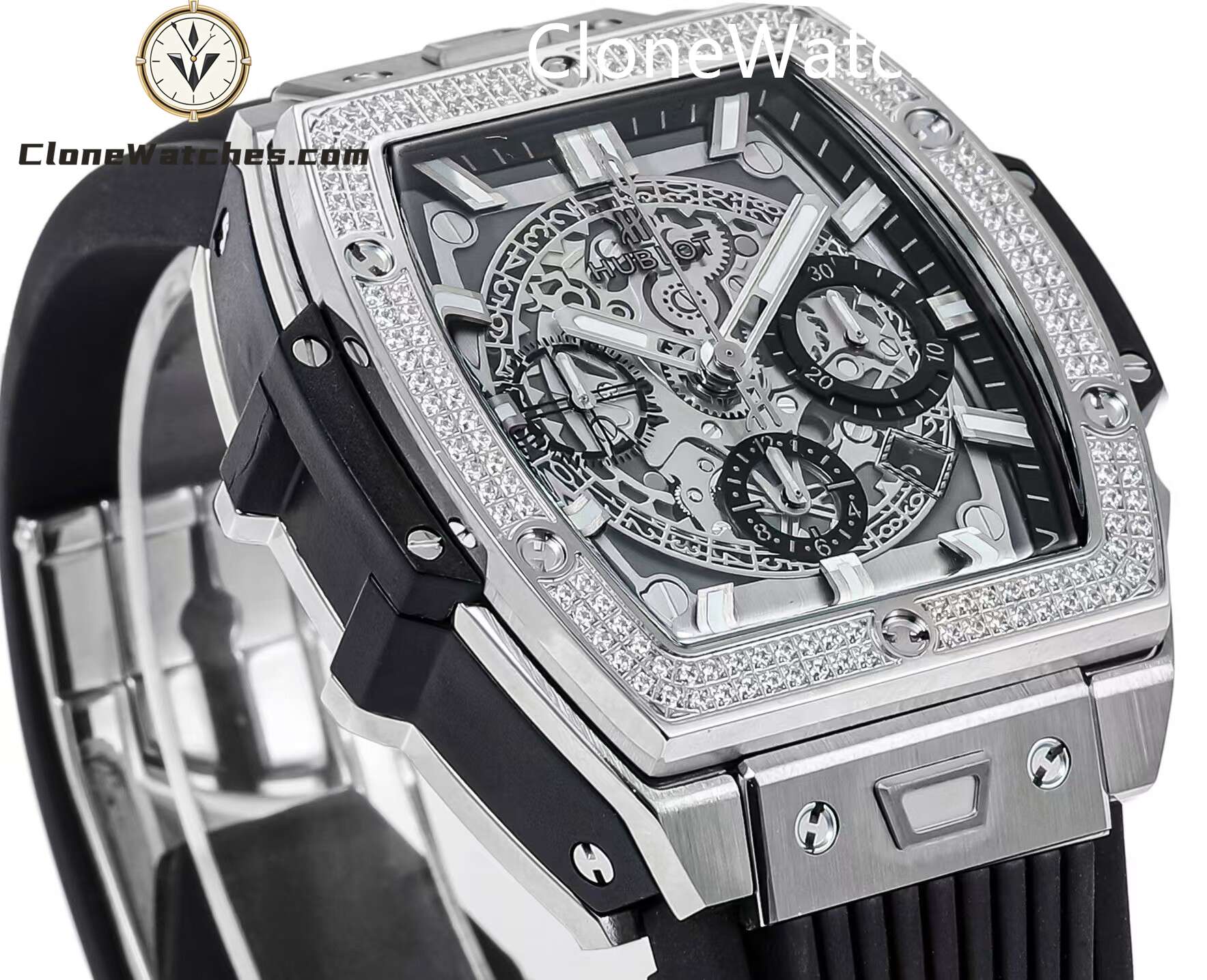 Hublot Super Clone Watches 1:1 Spirit of Big Bang Titanium Diamonds 642.NX.0170.RX.1104