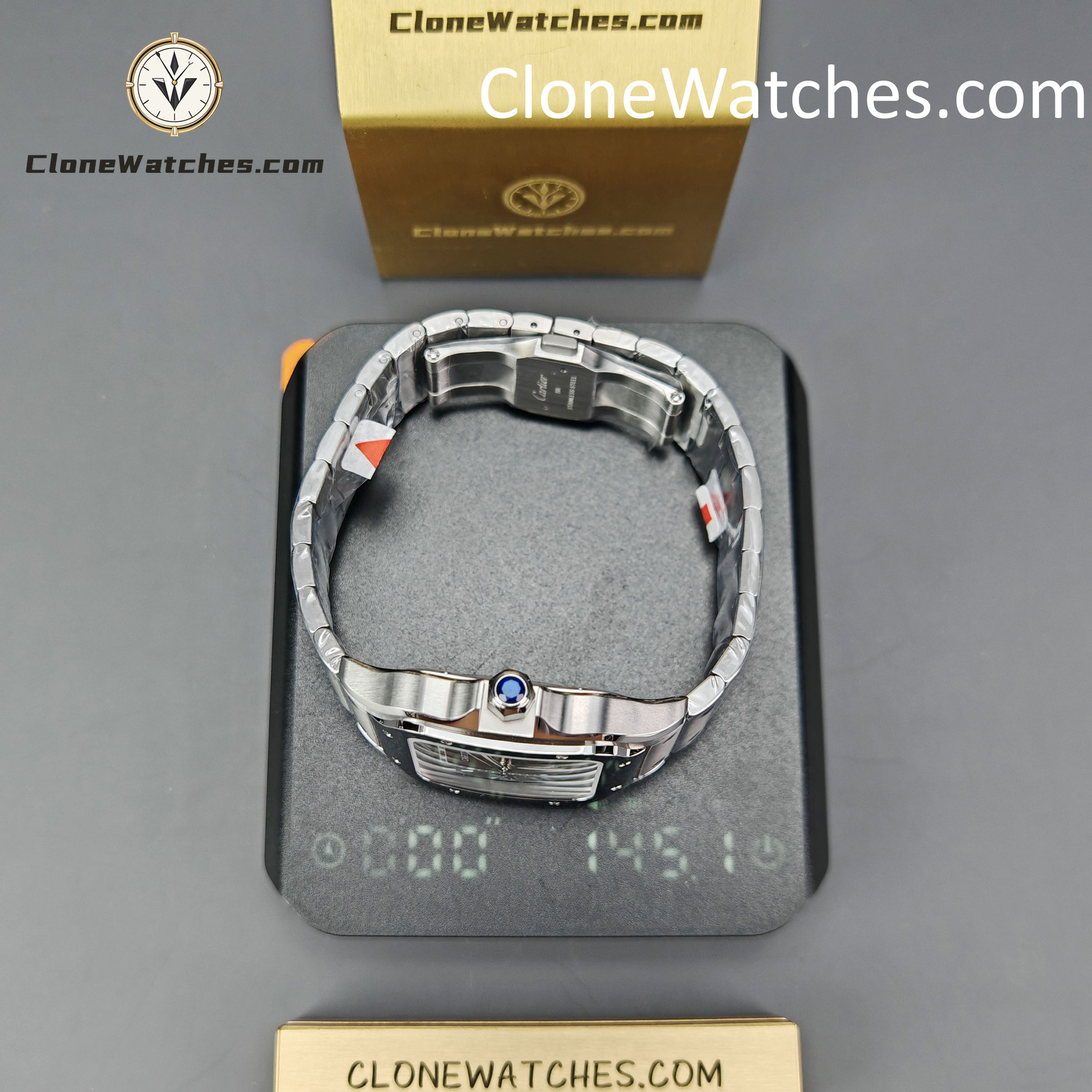 Cartier Super Clone Watches 1:1 Santos Series Gradient Brown Dial 39.8MM WSSA0064