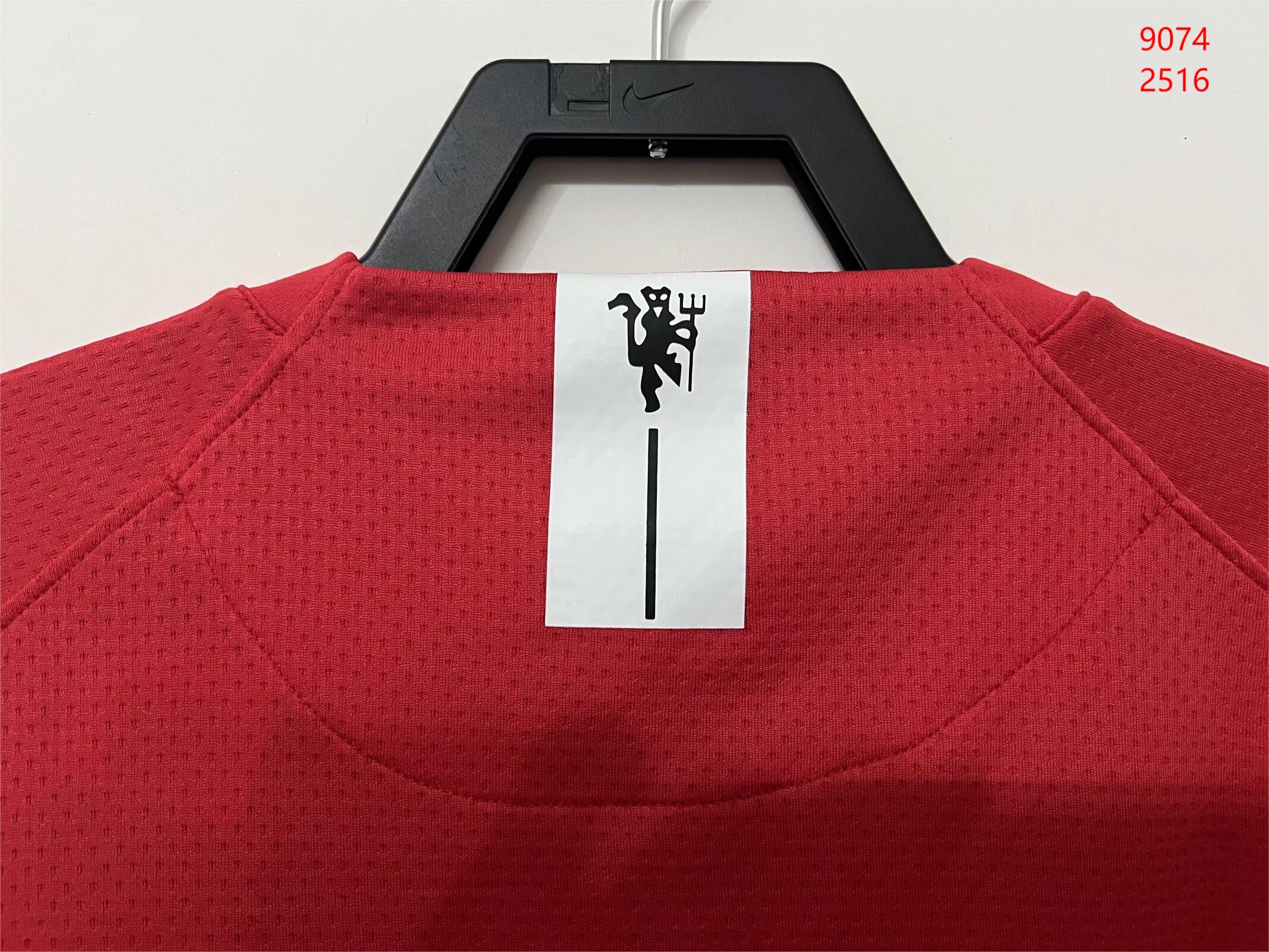 2007/08 Retro Long Sleeve Manchester United Home Jersey League Edition - Fans Edition