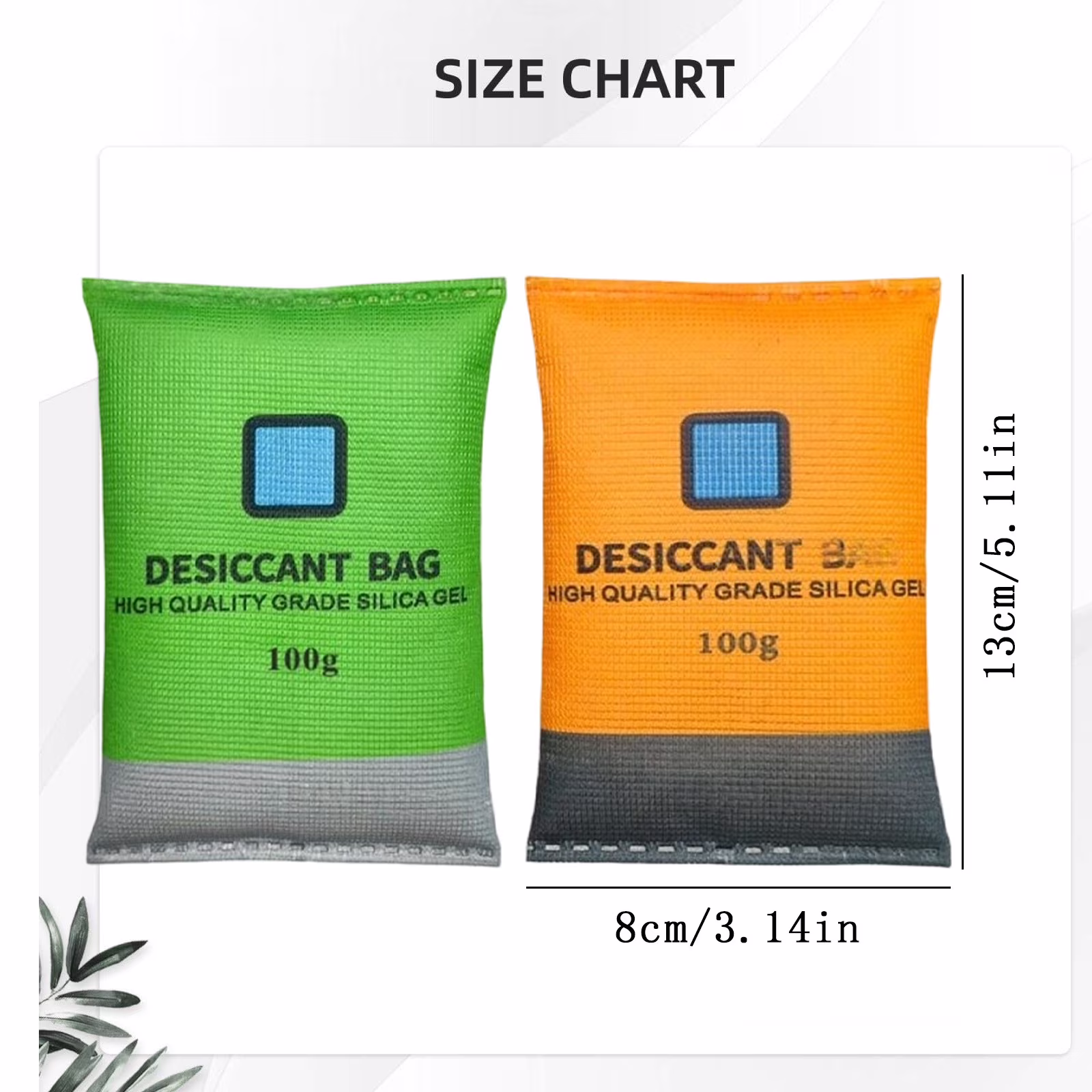 100g Reusable Car Moisture Absorber Bag – Silica Gel Beads Dehumidifier for Closet, Basement, Garage, No Electricity Needed, Microwave Recharge in 60 Sec, Color-Changing Indicator, Dryer Bag 13*8