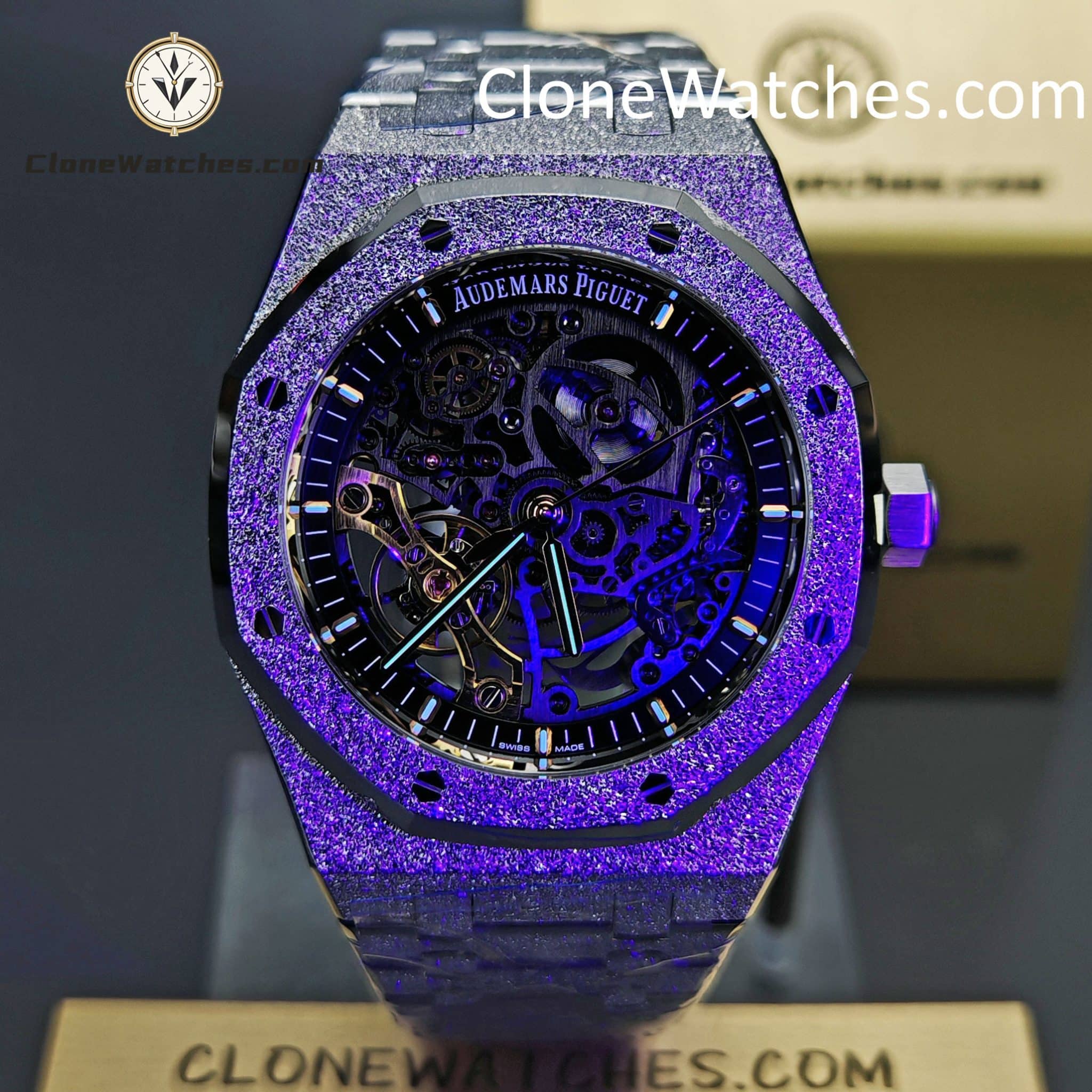 Audemars Piguet Super Clone Watches 1:1 Royal Oak Frost 15407 Skeleton Dial