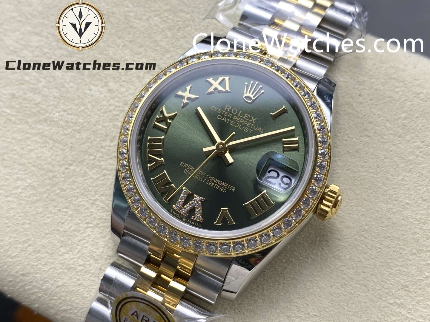Rolex Super Clone Watches 1:1 DateJust m278383rbr-0016 Jubilee 31MM 2236 Movement