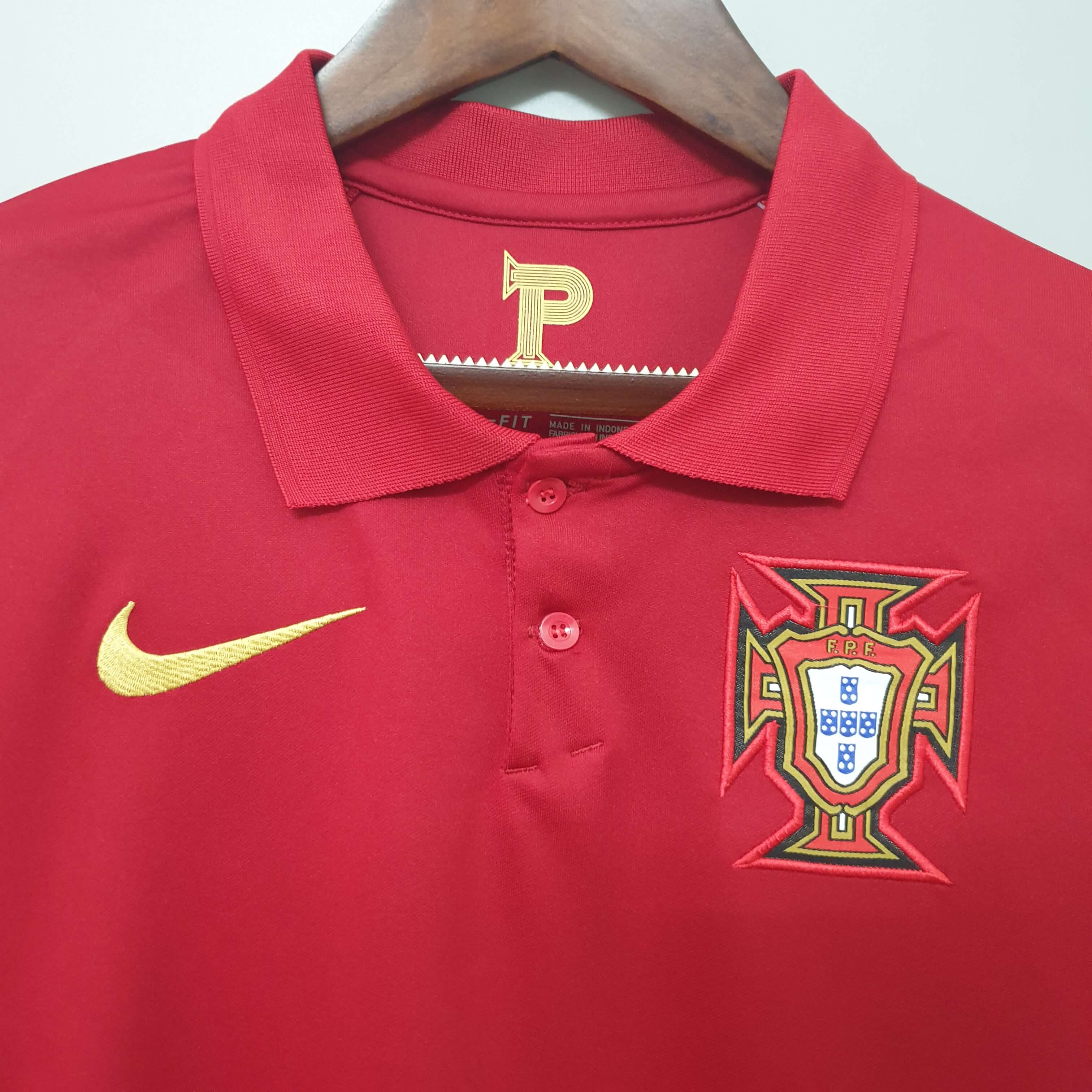 2021 portugal football jersey red home - fans edition